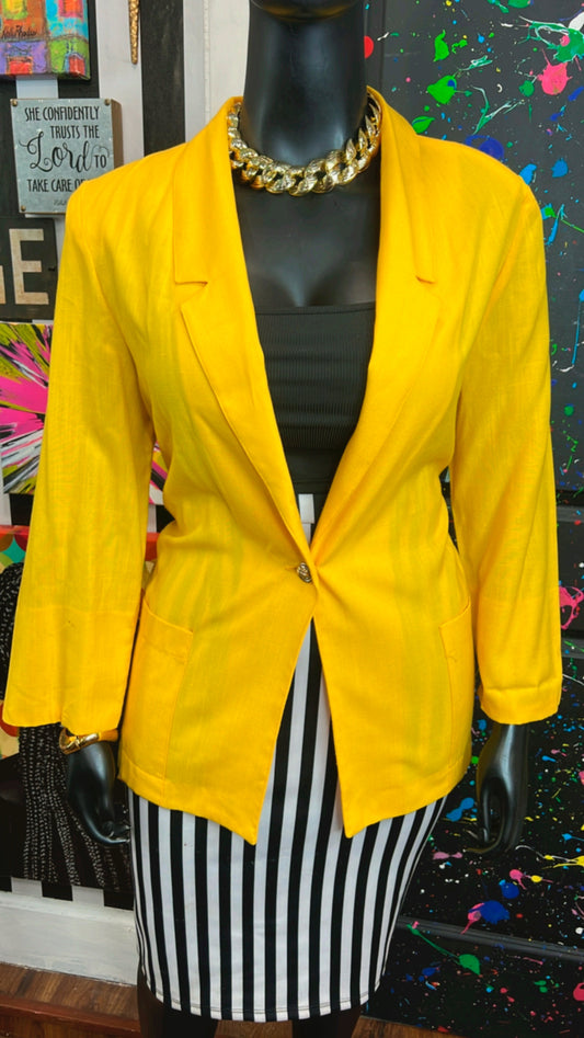Vintage Yellow Blazer (16)