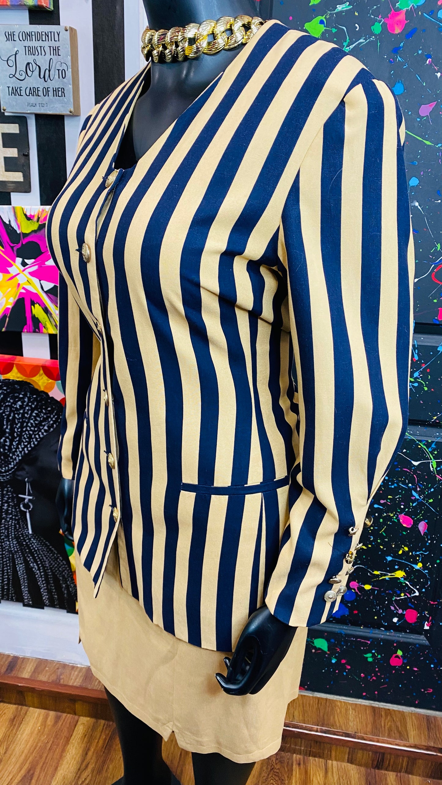 Vintage Striped Skirt Set (16)