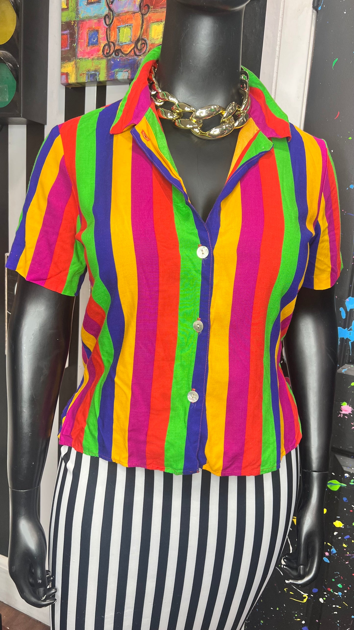 Vintage Rayon ‘Life Savers’ Blouse (12)