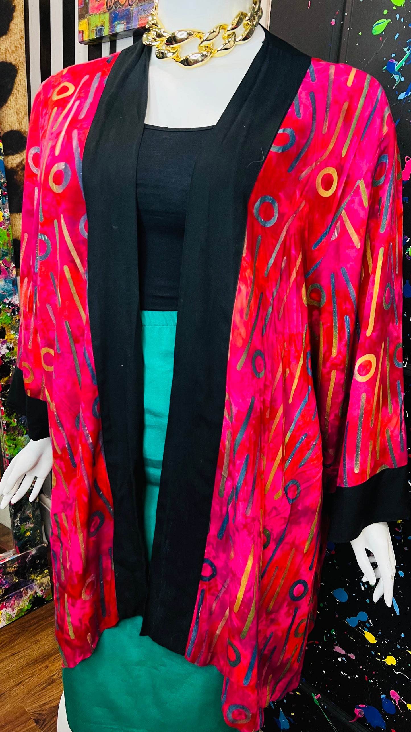 Rayon Abstract Duster (OS)
