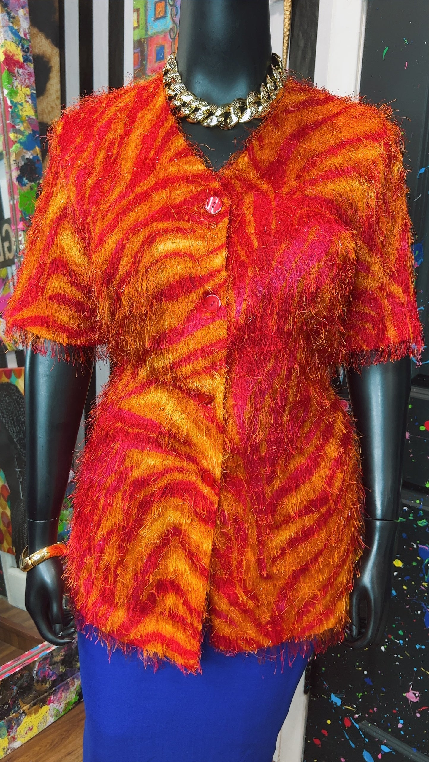 Vintage ‘Strawberry Lemonade’ Shaggy Blouse (18)
