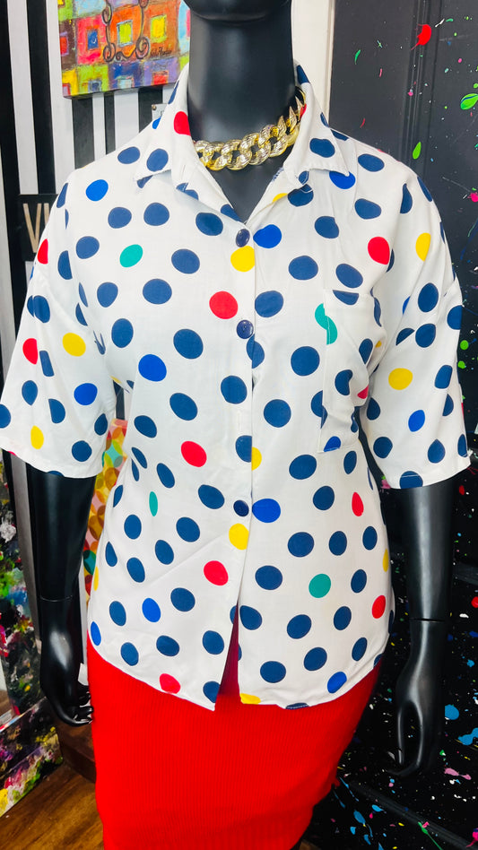 Vintage Colorblock ‘Wonder bread’ Blouse (22)