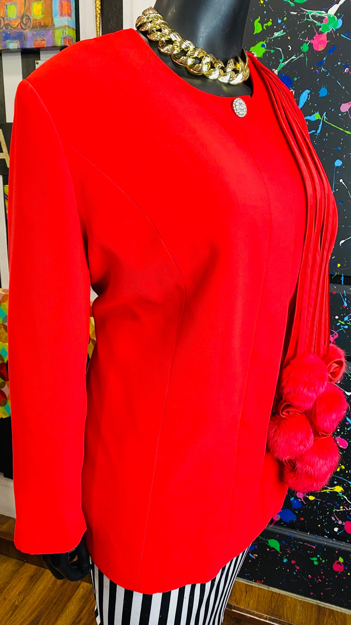 Vintage Statement Red Blazer (24W)