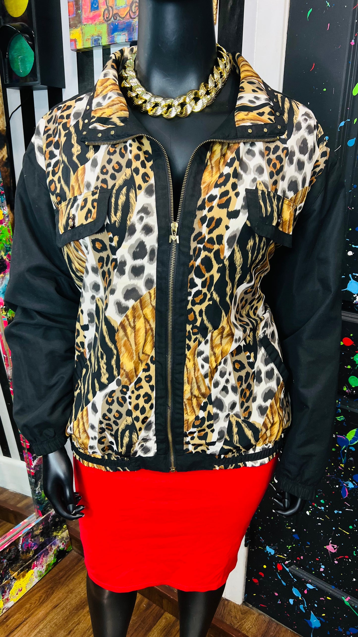 Vintage Animal Print & Stud Jacket (24)