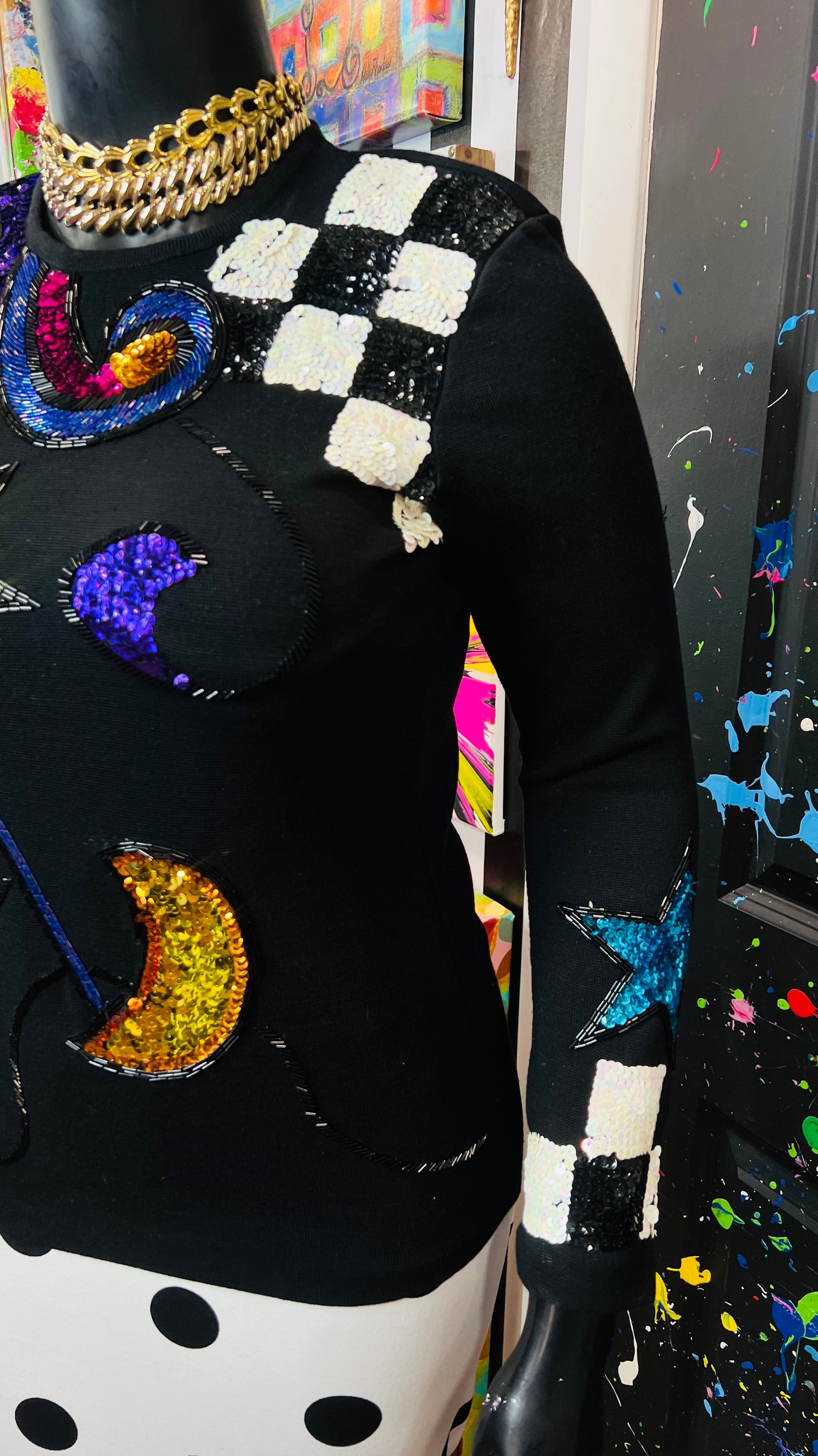 Vintage Sequin Sweater (12/14)