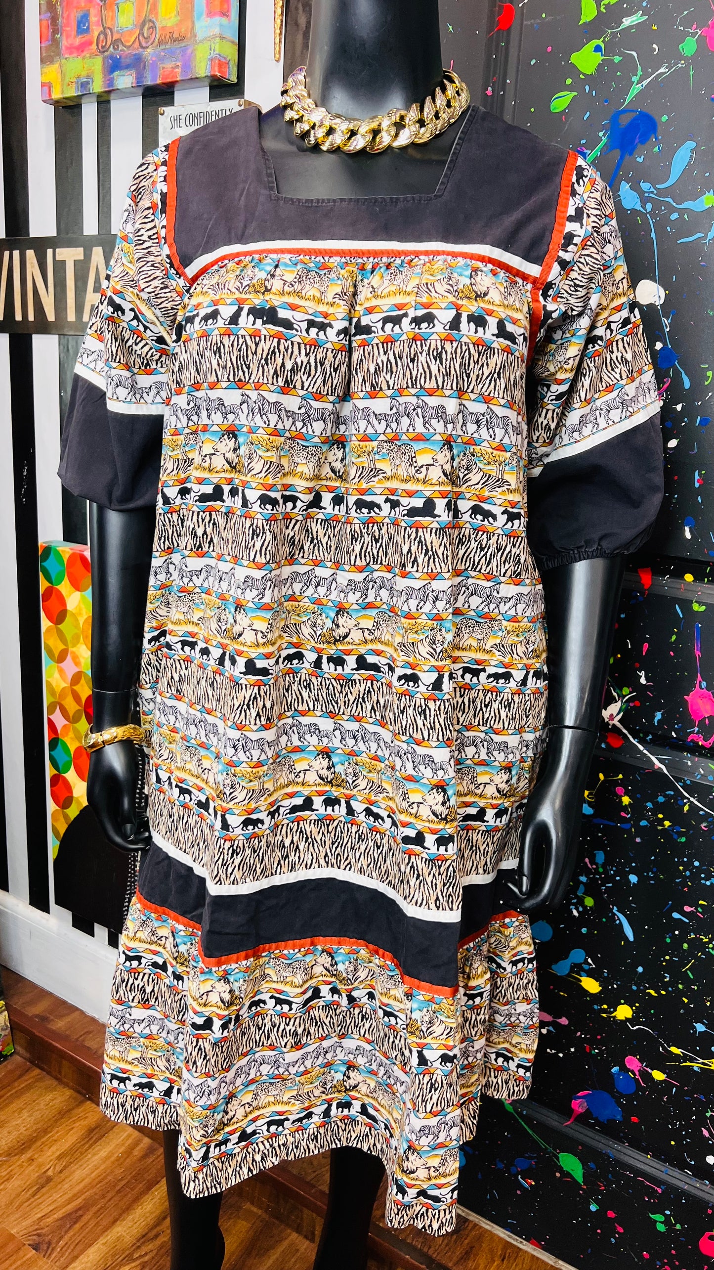 Vintage Safari House Dress (16)
