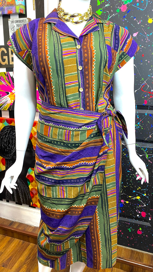 Vintage Tribal Print Dress (20)