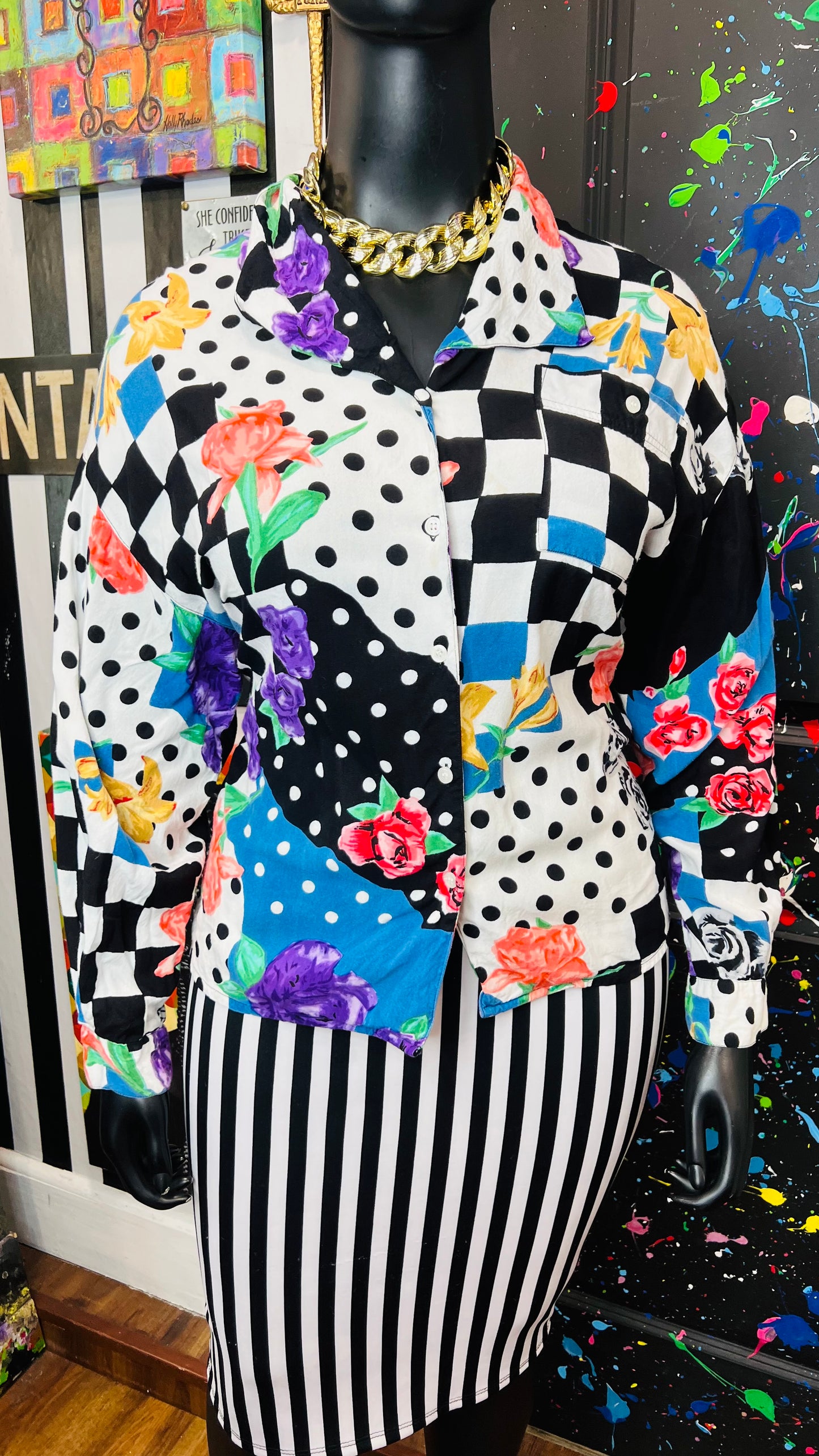 Vintage Abstract 80’s/90’s Blouse (16)