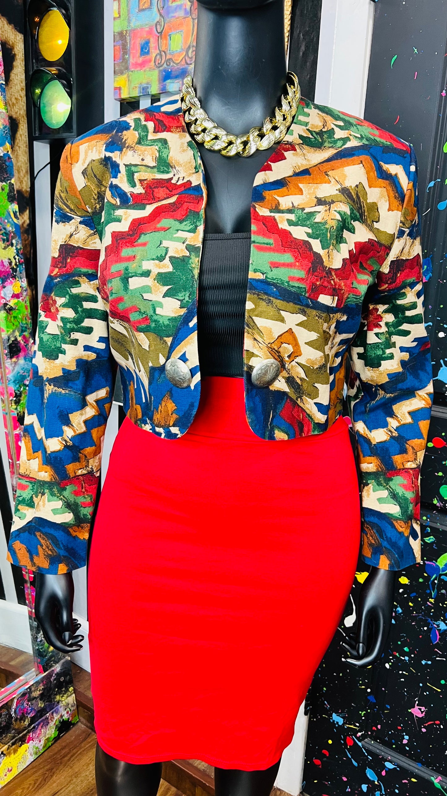 Vintage Cropped Open Blazer (16)