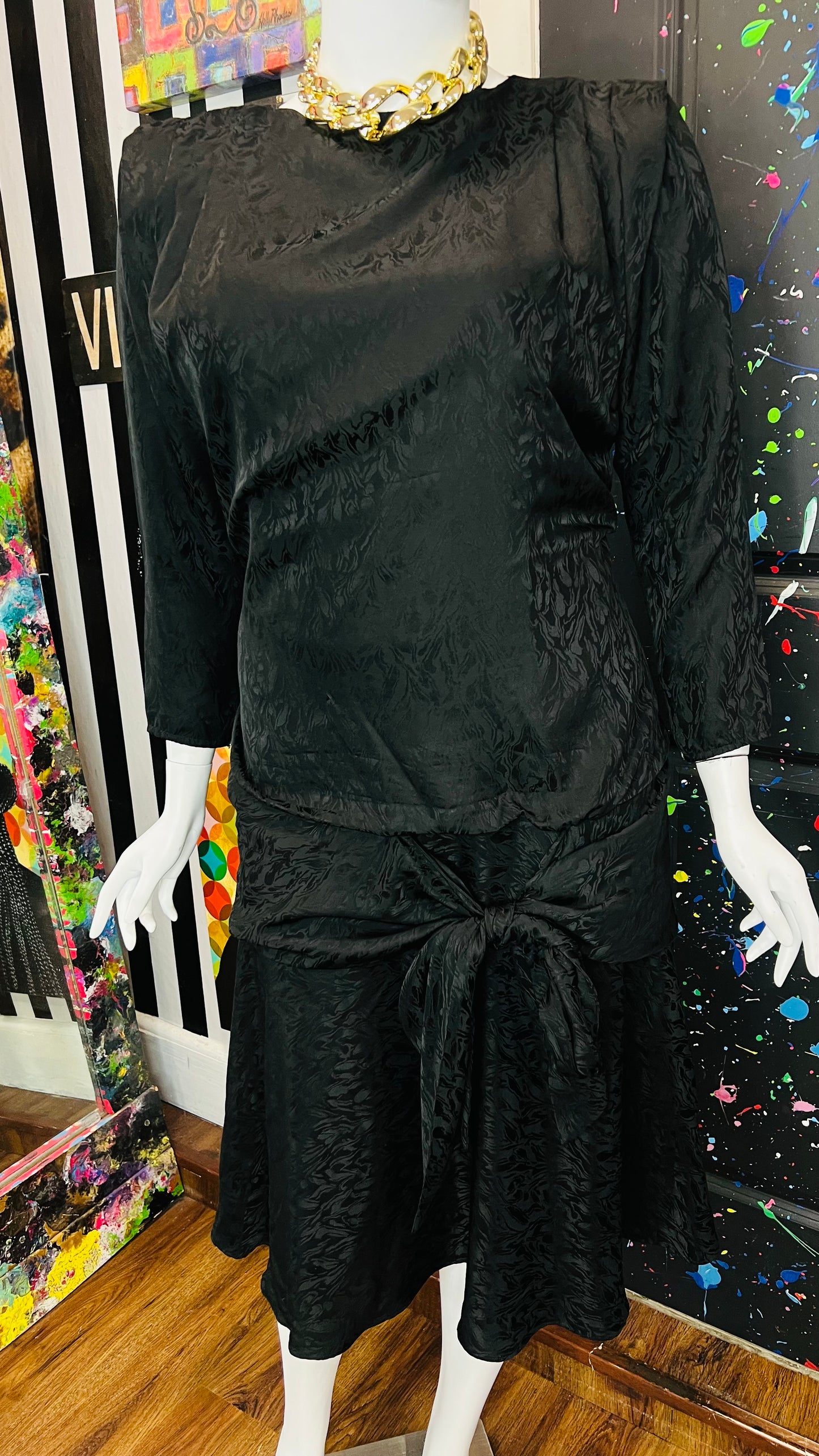 Vintage Black 80’s/90’s Dress (16)