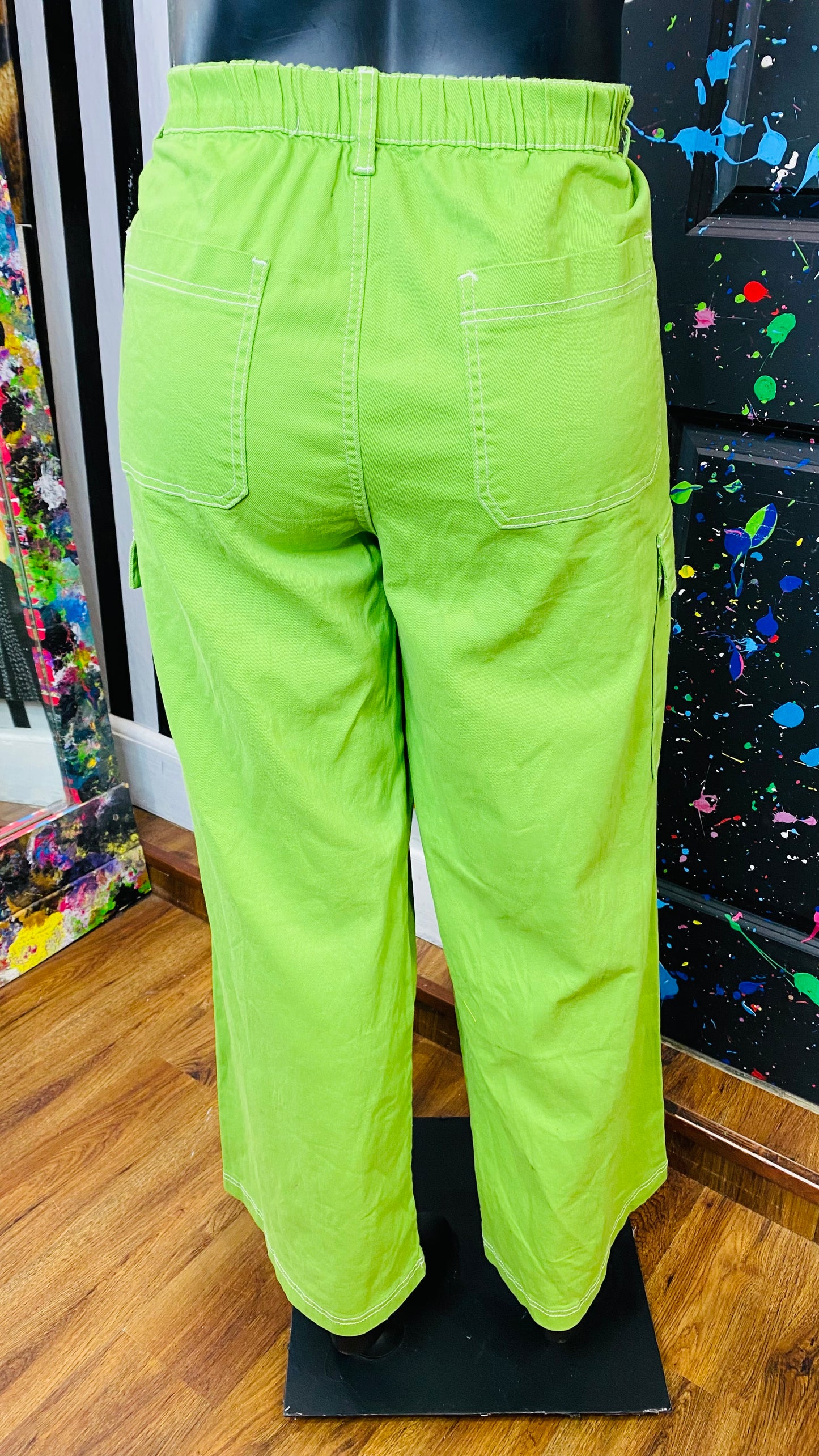 New w/ Tags Green Wide Leg Pants (15)