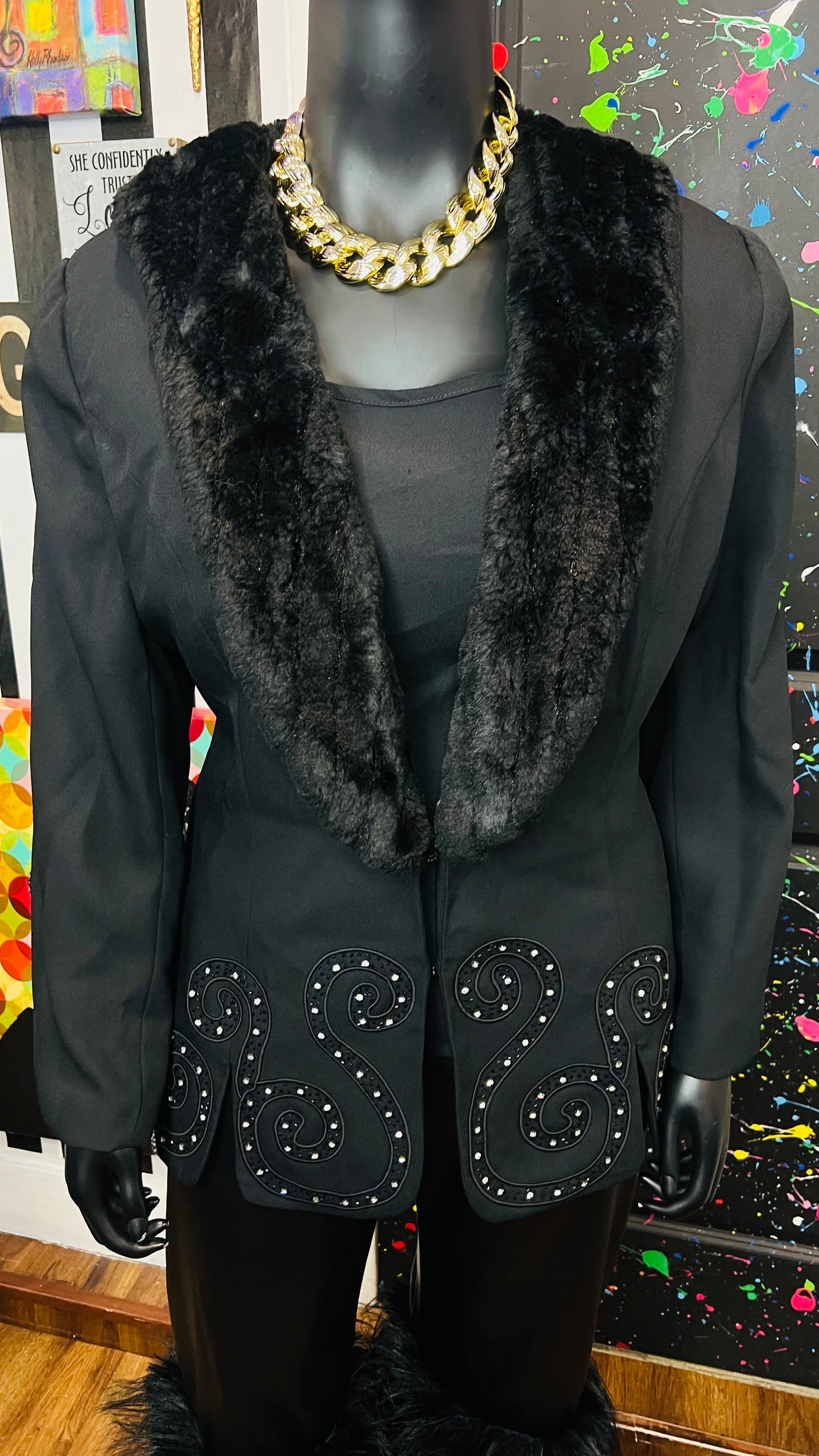 Vintage Unique Statement Blazer (20)