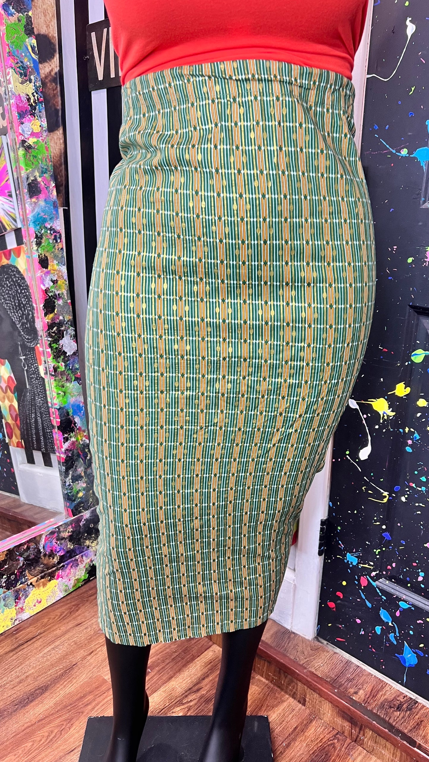 Vintage Authentic African Skirt Set (OS)