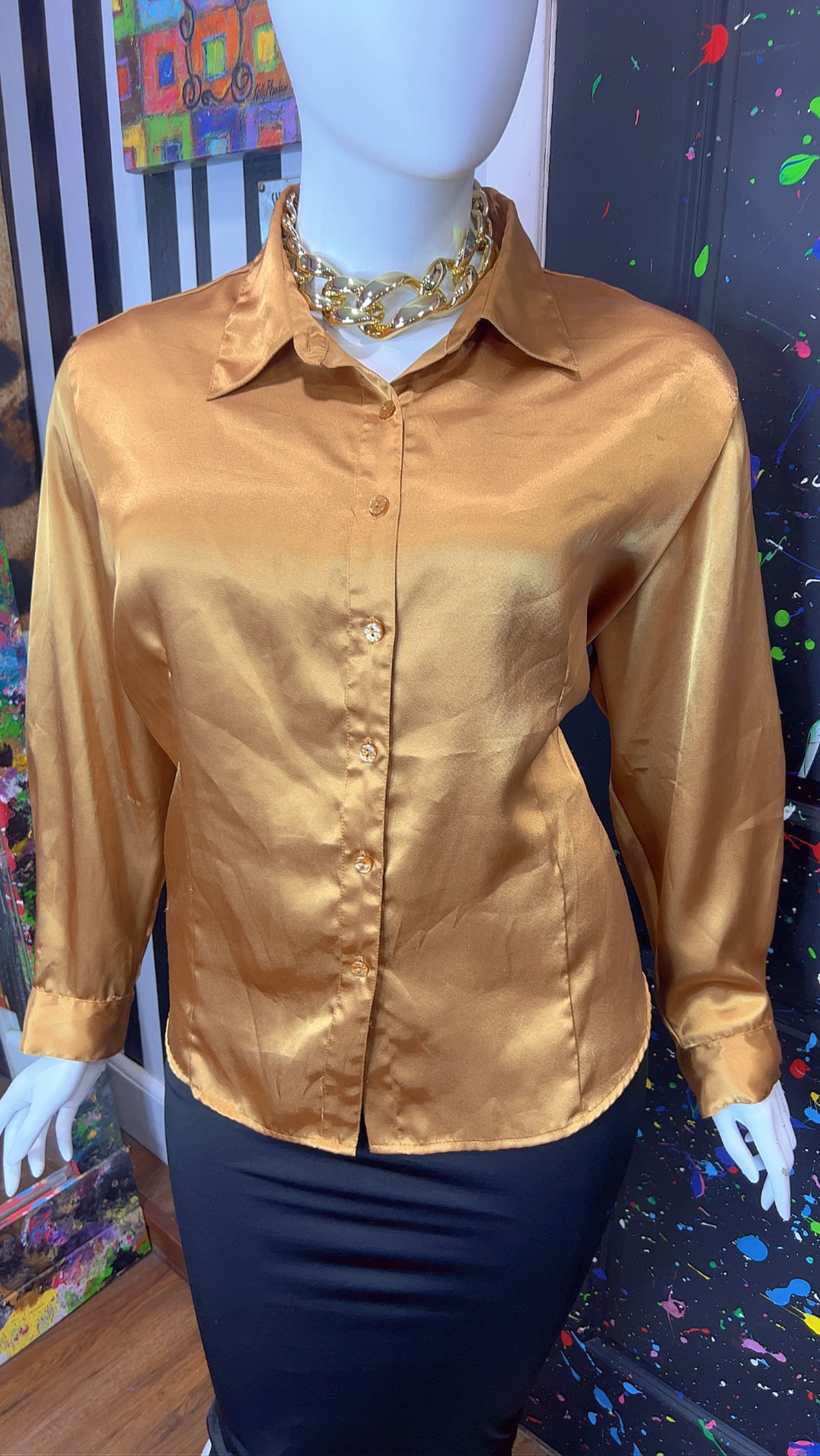 Vintage Gold Blouse (26W)