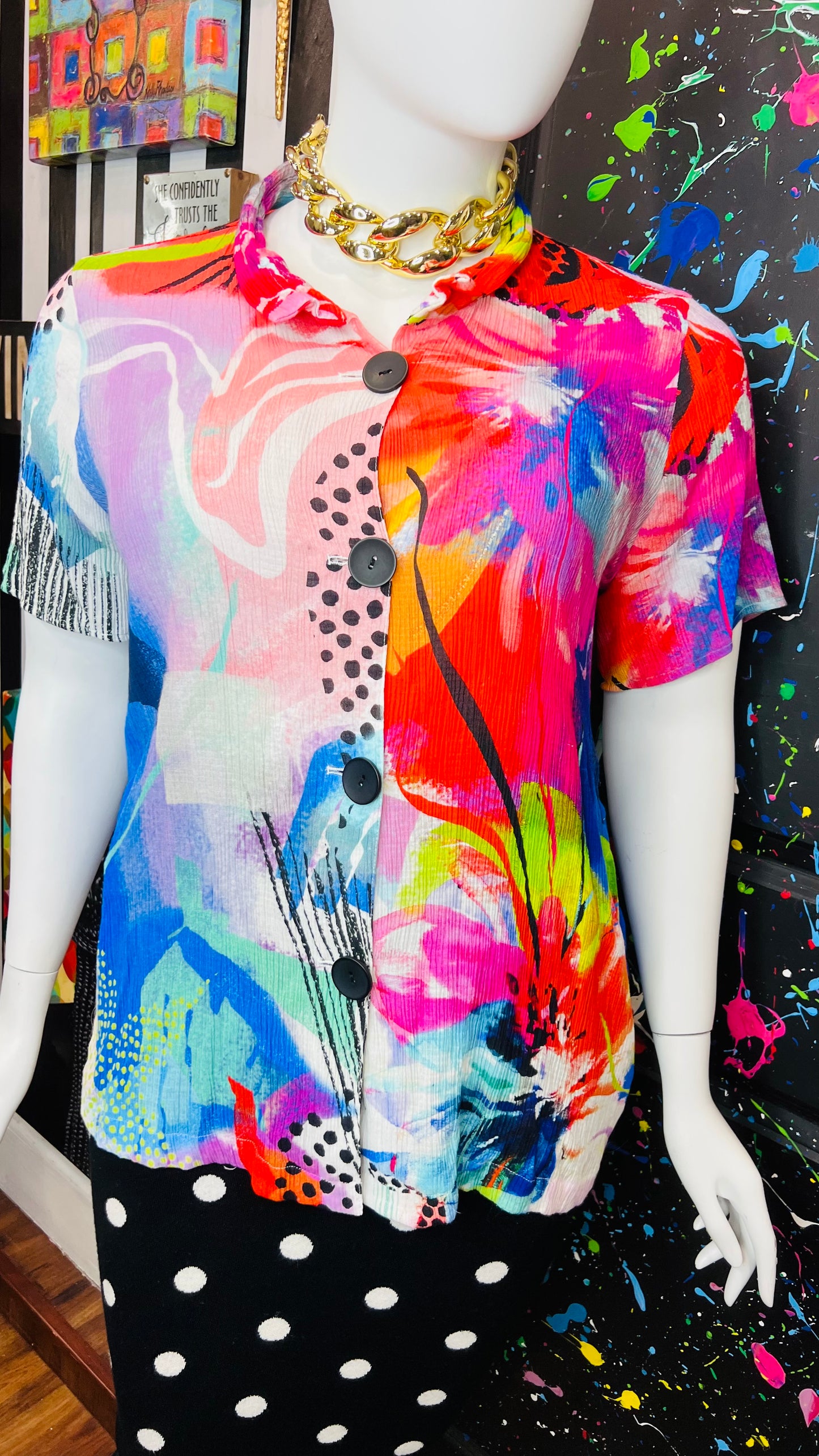 Abstract Print Blouse(18)