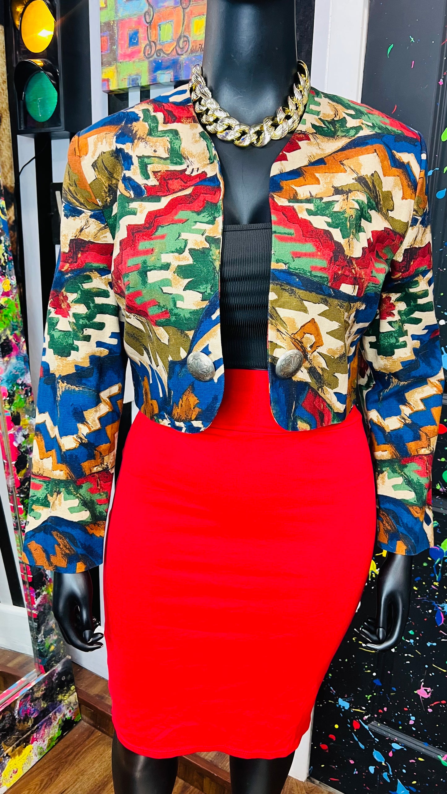 Vintage Cropped Open Blazer (16)