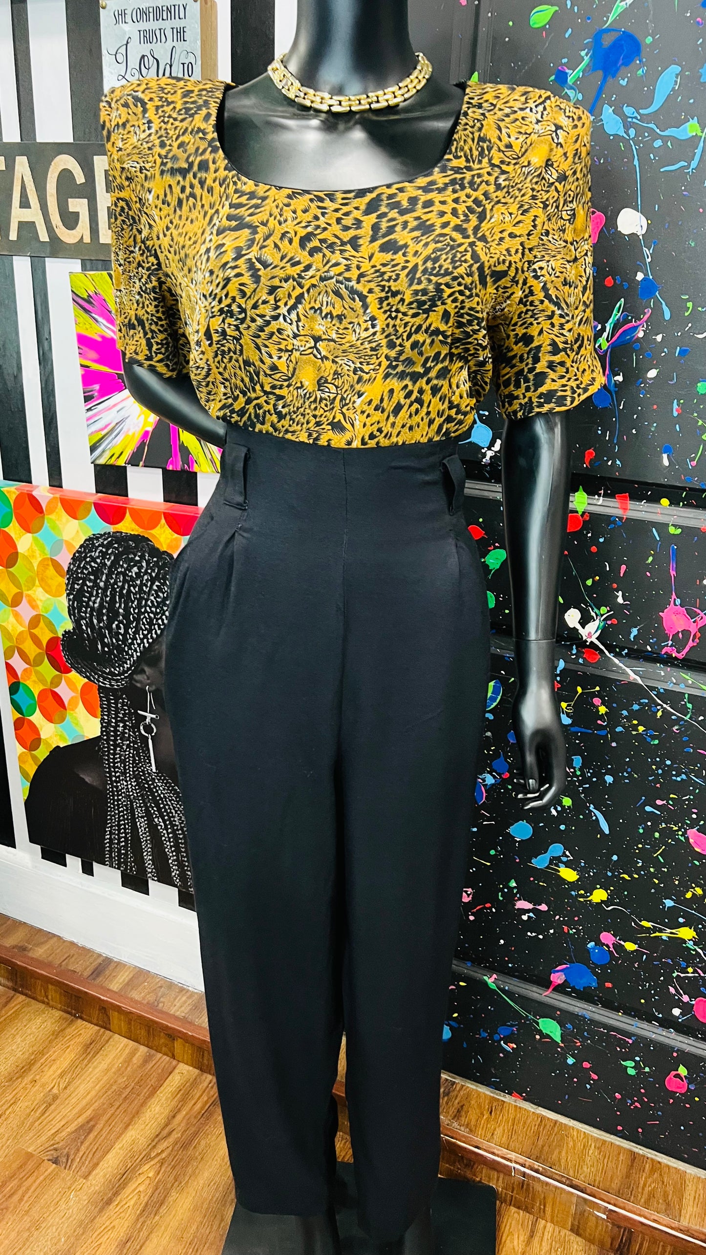 Vintage Cheetah Print Jumpsuit (14)