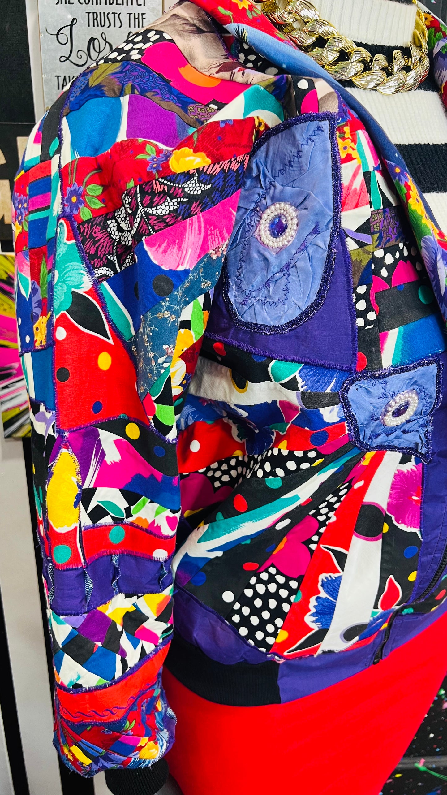Vintage Cotton Patchwork Jacket
