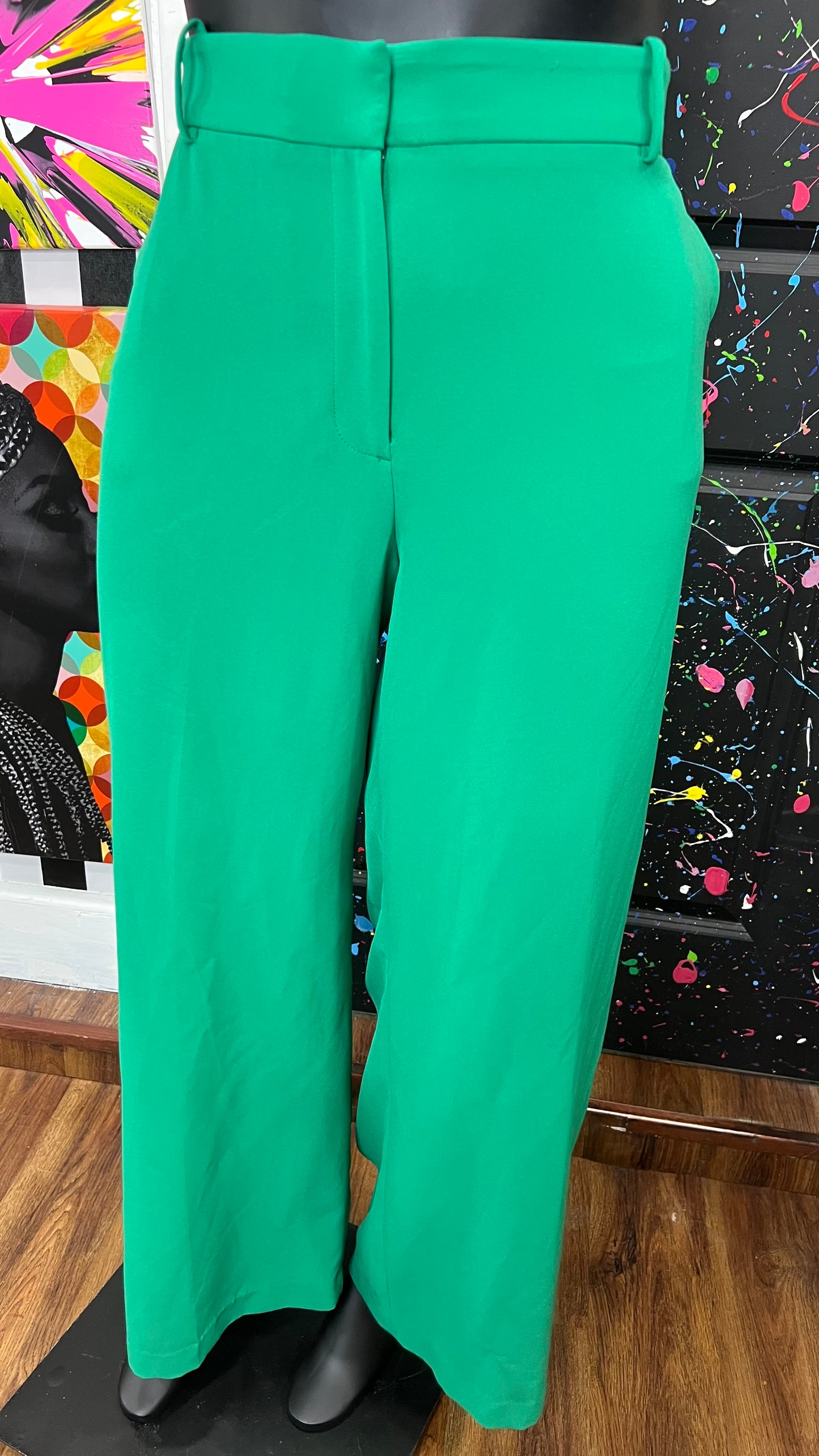 Lane Bryant Green Wide Legged Dress Pants (24)