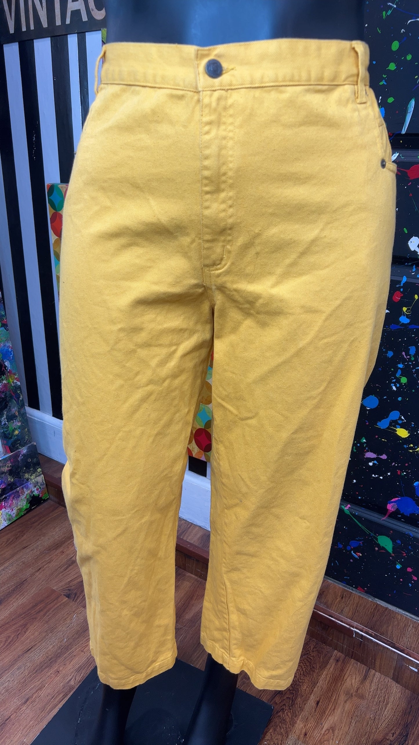 Vintage Mustard Yellow Denim Jeans (24WP)