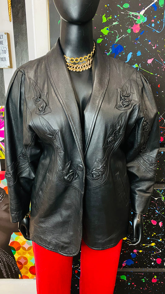 Vintage Rose Genuine Leather Jacket (16)