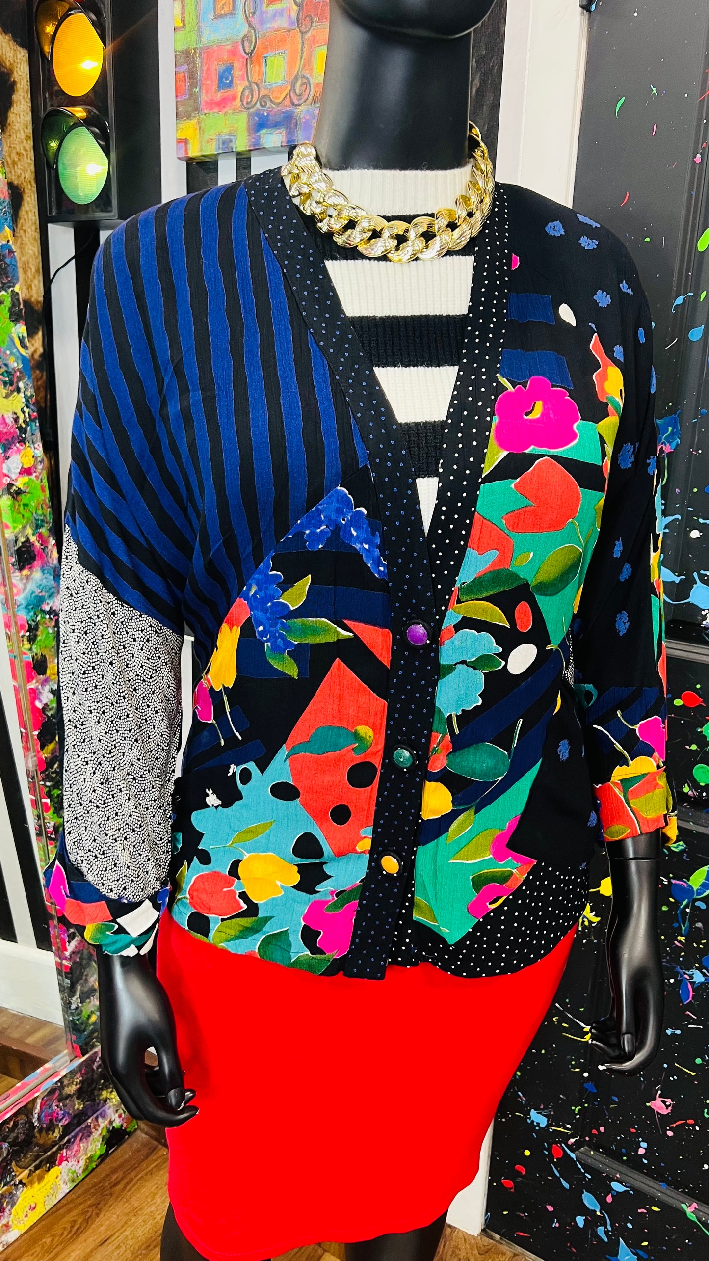 Vintage Carole Little Rayon Jacket (20)