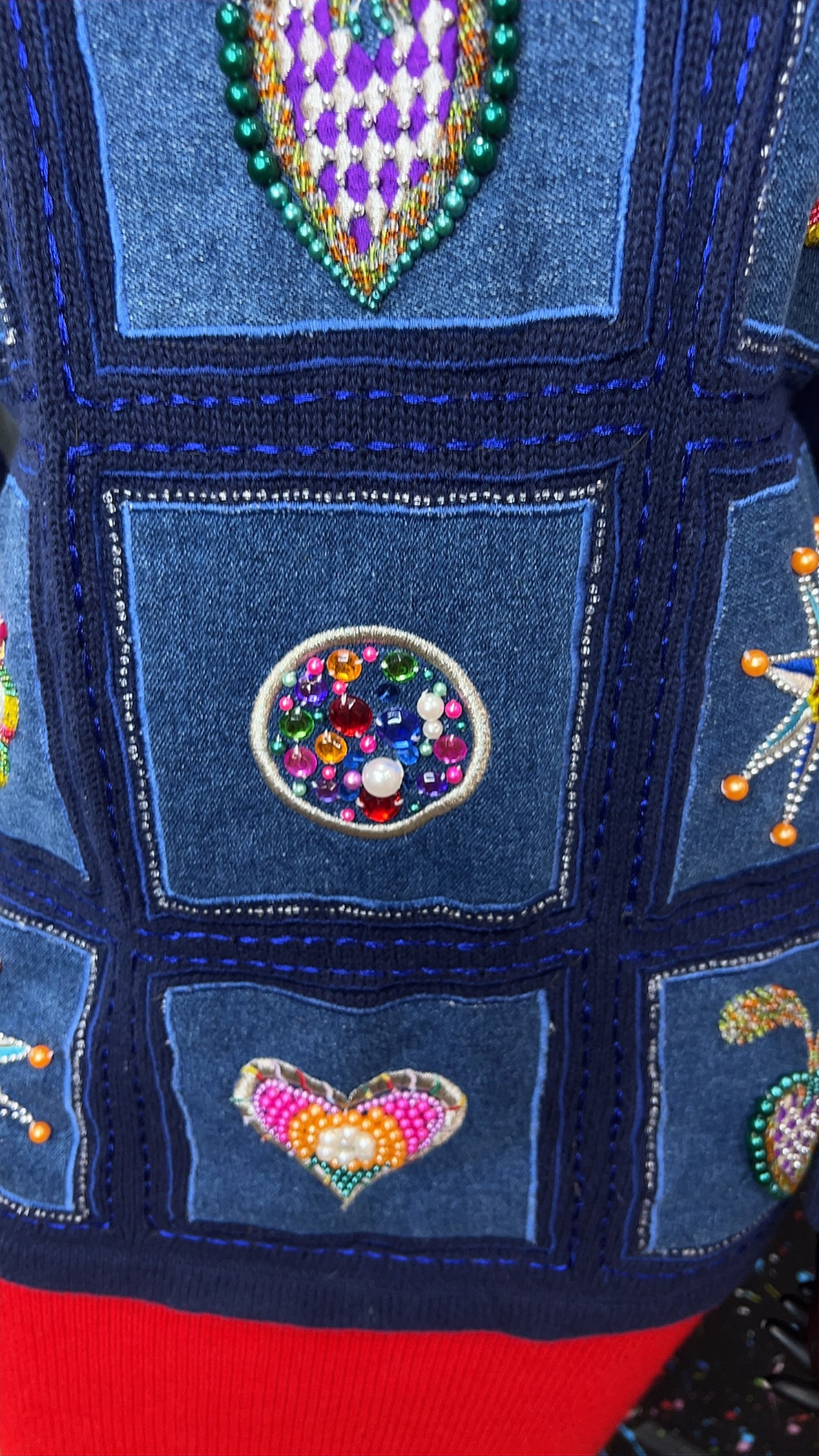 Vintage Knit Beaded Sweater (22)