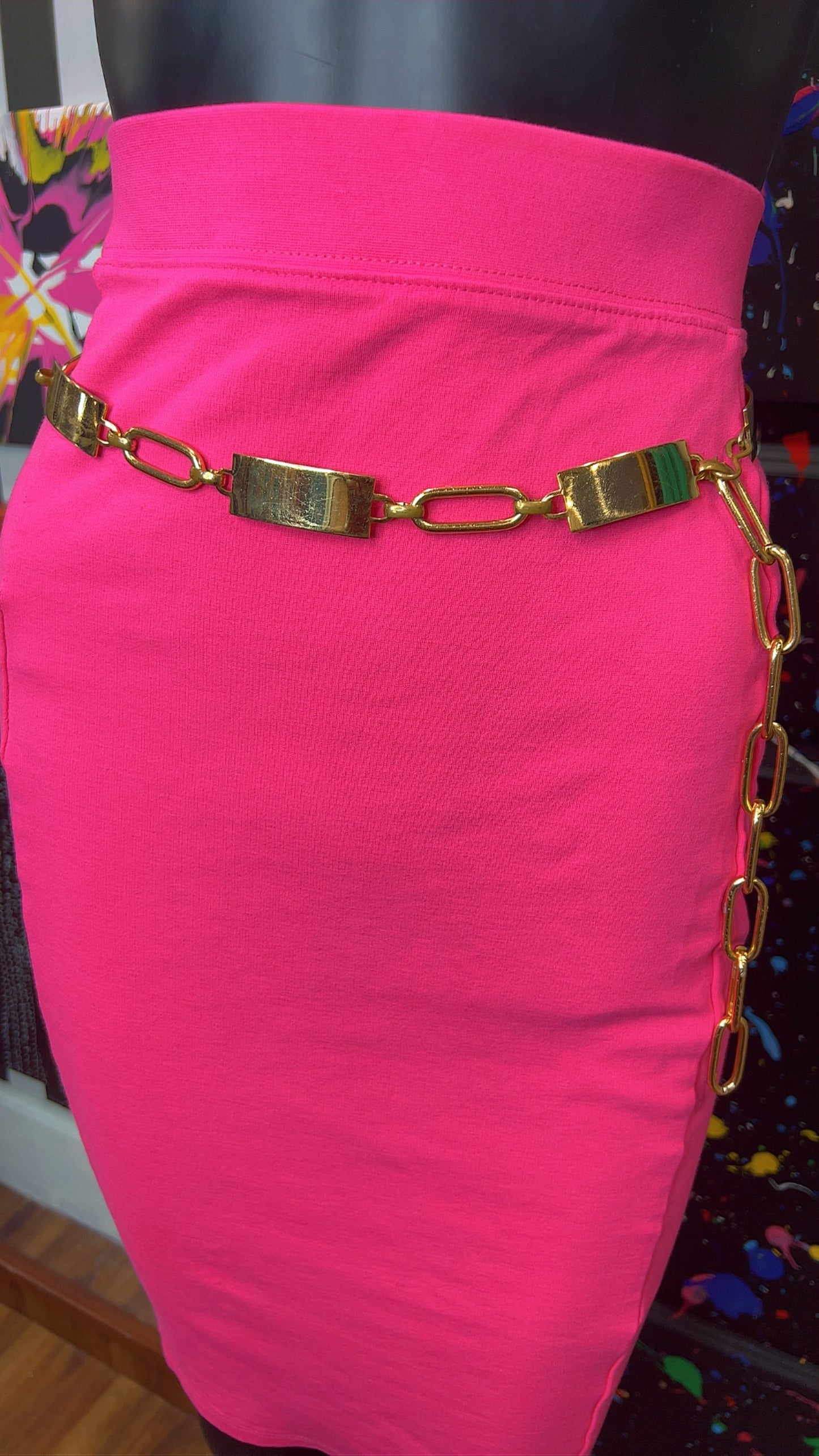Vintage Brass Chain Link Belt