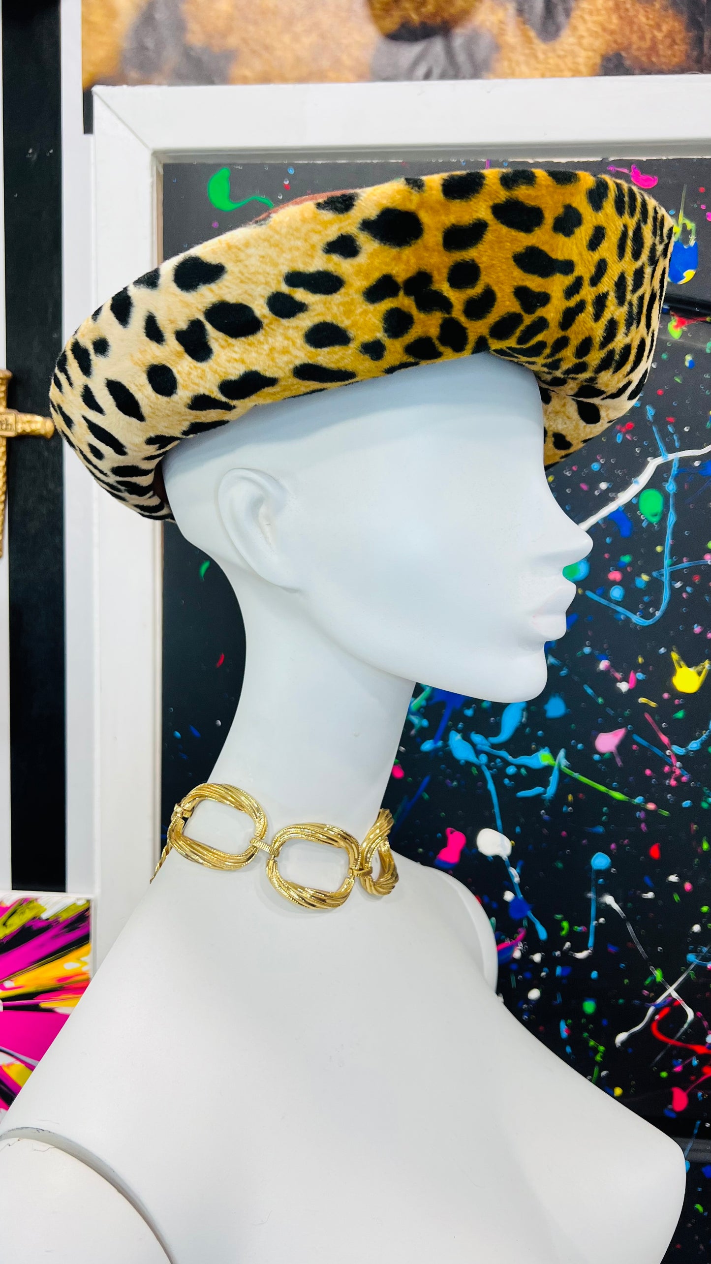 Vintage Wool & Animal Print Dead Stock Wool Hat