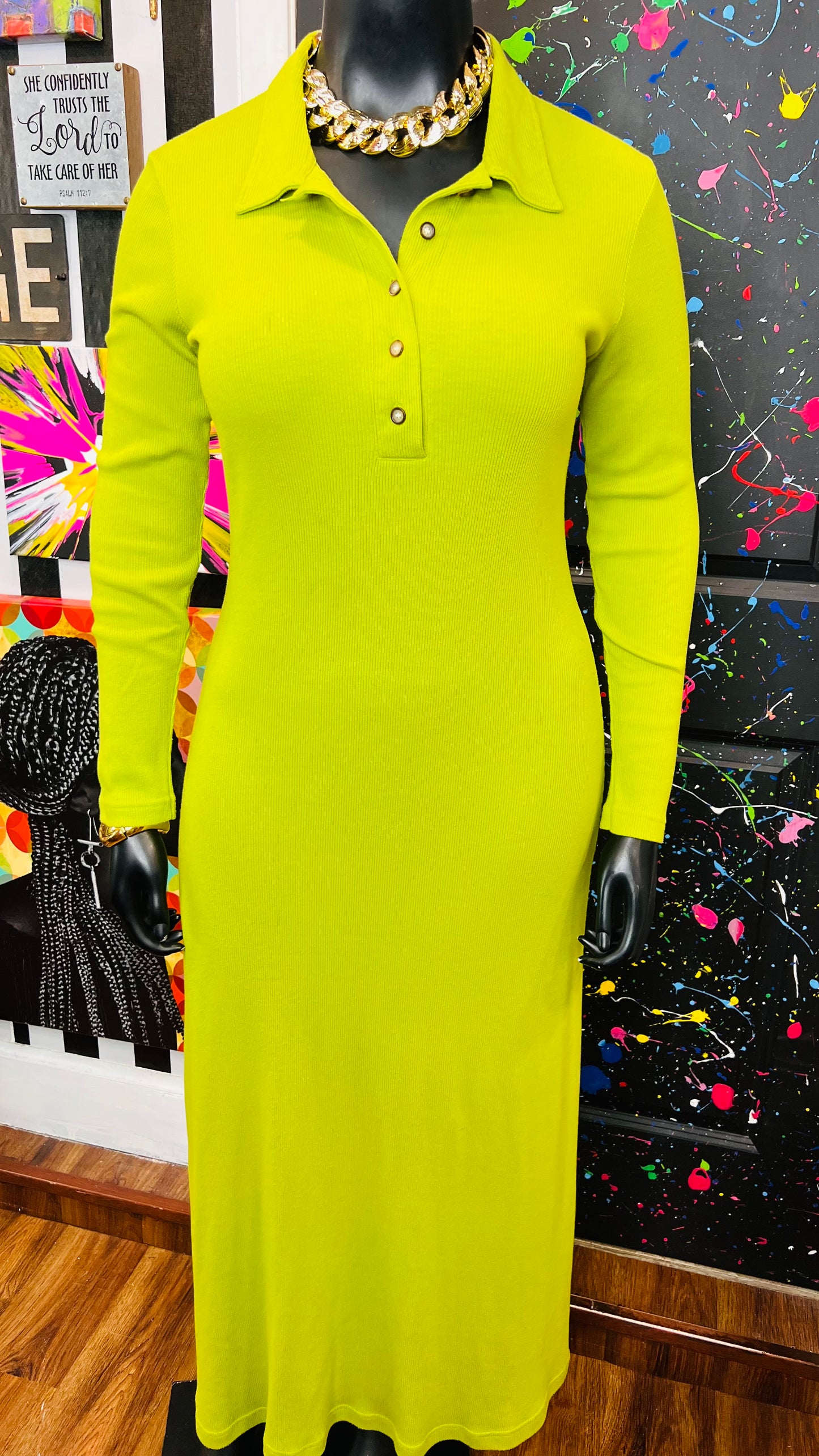 Vintage Green Cotton Bodycon Dress (20)