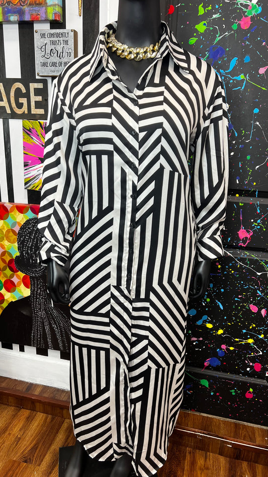 Black & White Stripes Dress (22)