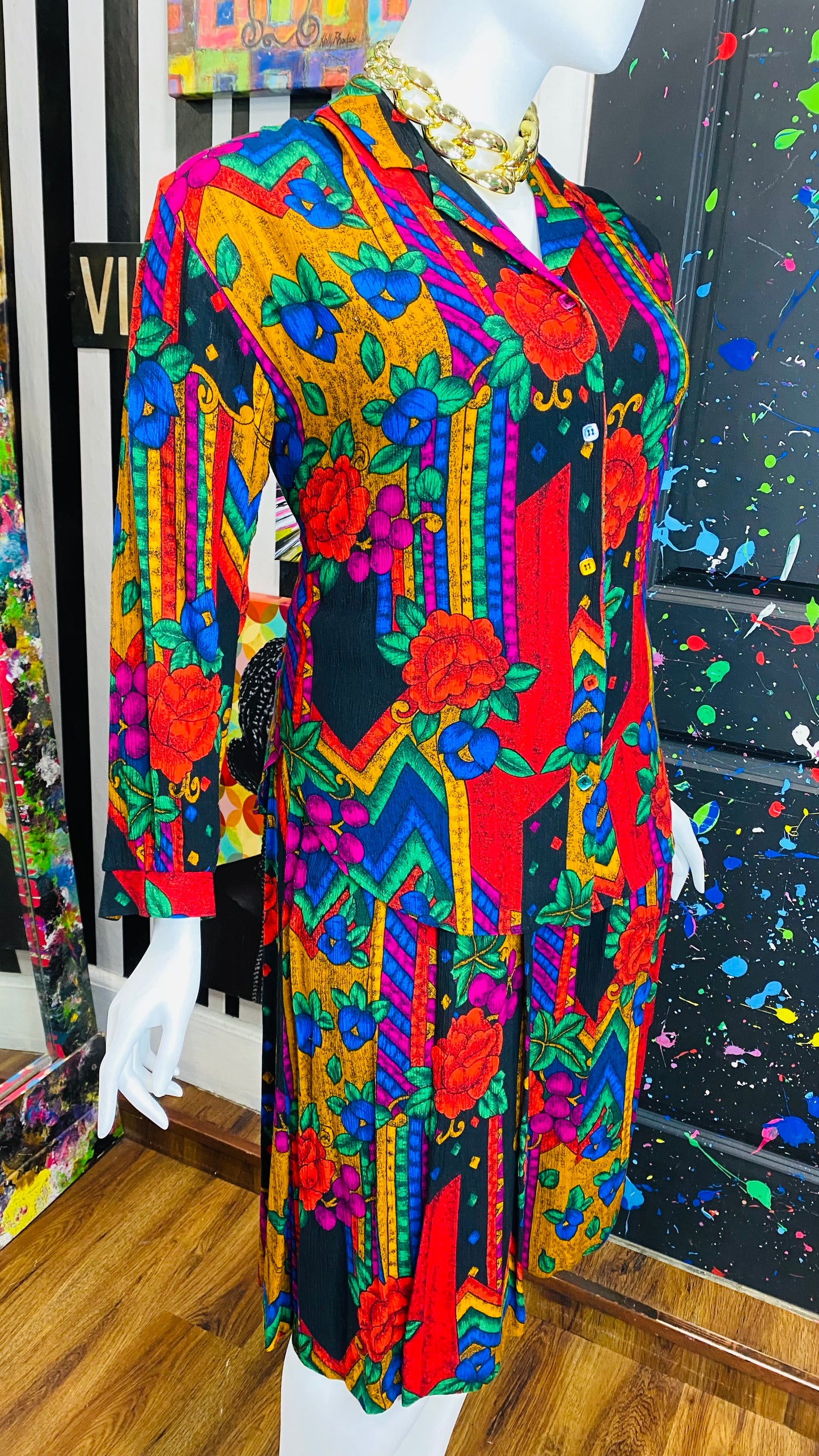 Vintage Vibrant Skirt Set (16/18)