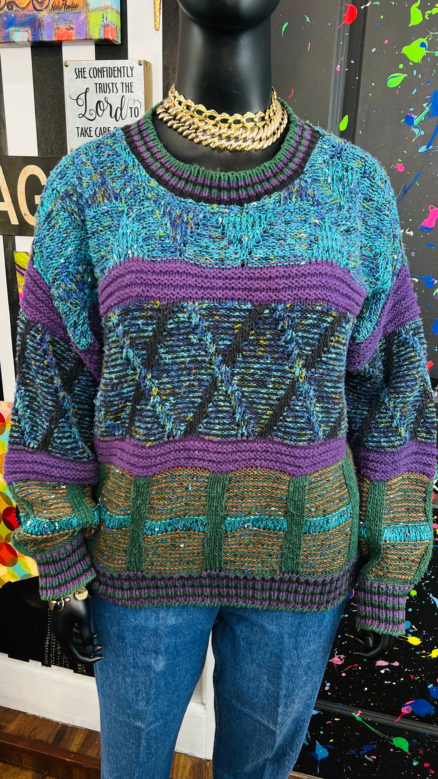 Vintage Heavy Knit Sweater (24)