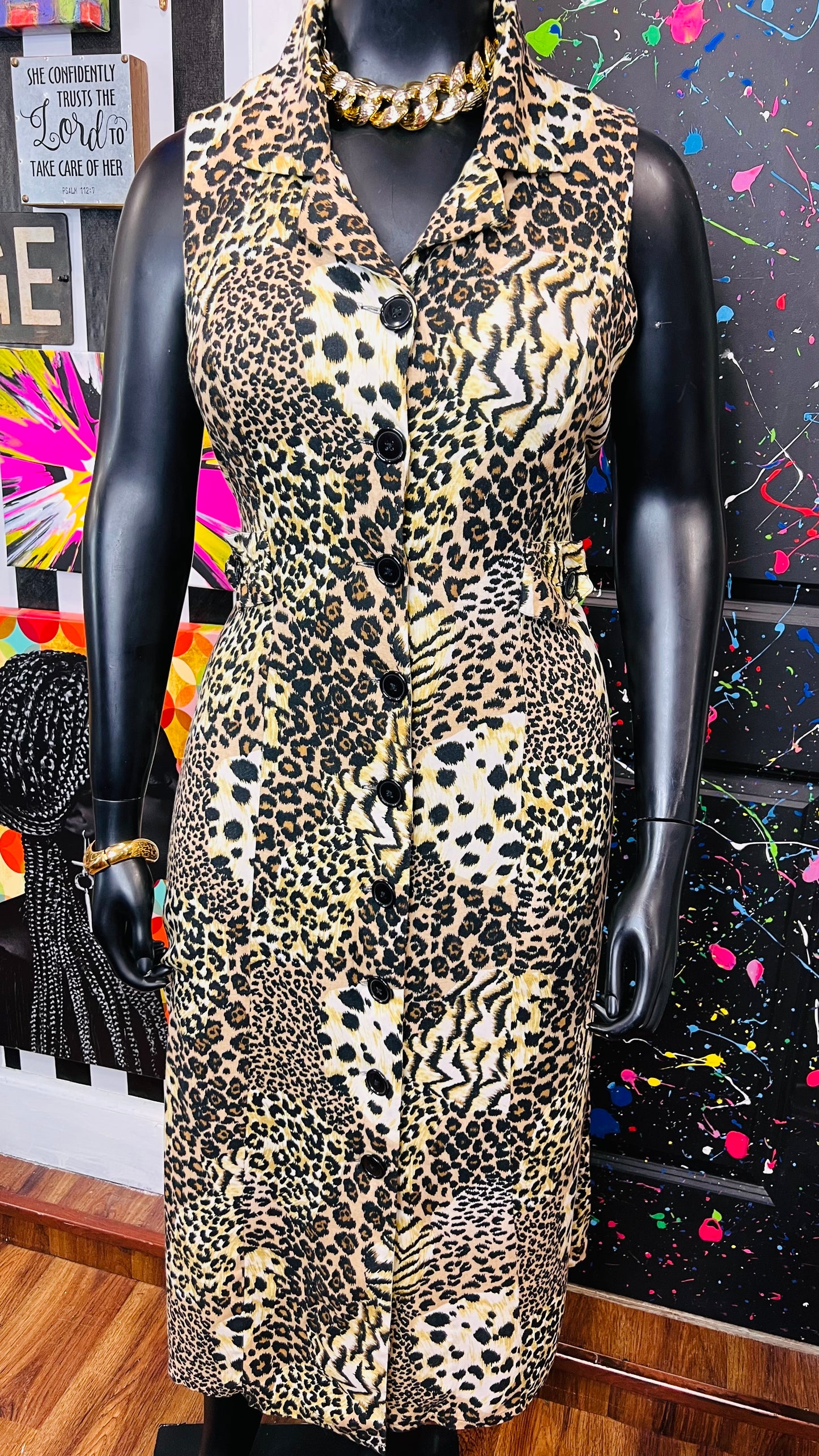 Vintage Animal Print Dress (18W)