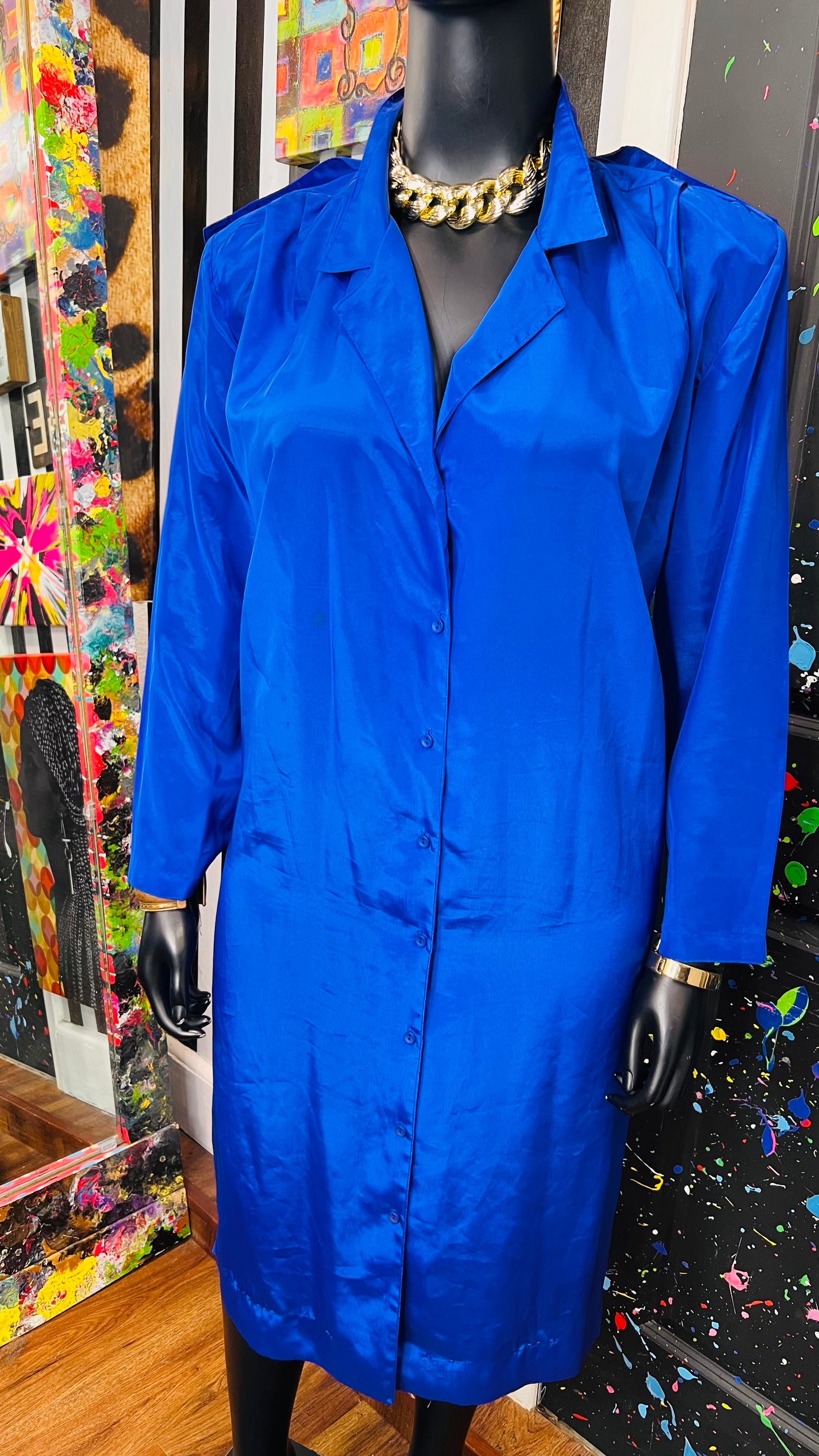 Vintage Cobalt Blue Dress (16)