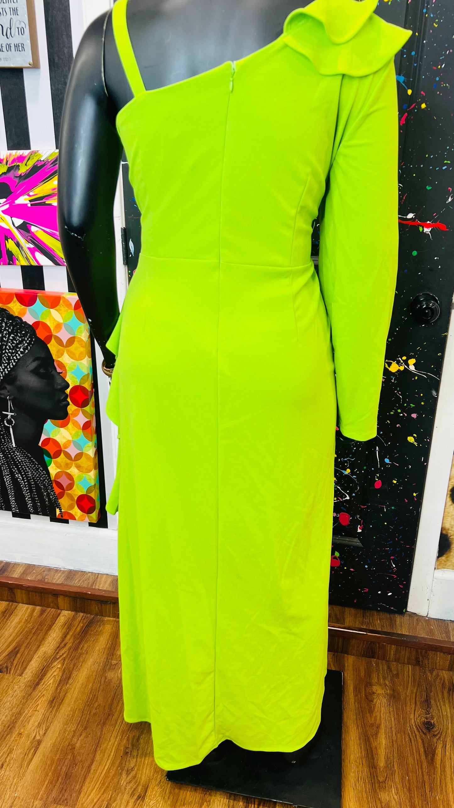 Green One Shoulder Ashley Stewart Dress- New with Tags (22/24)