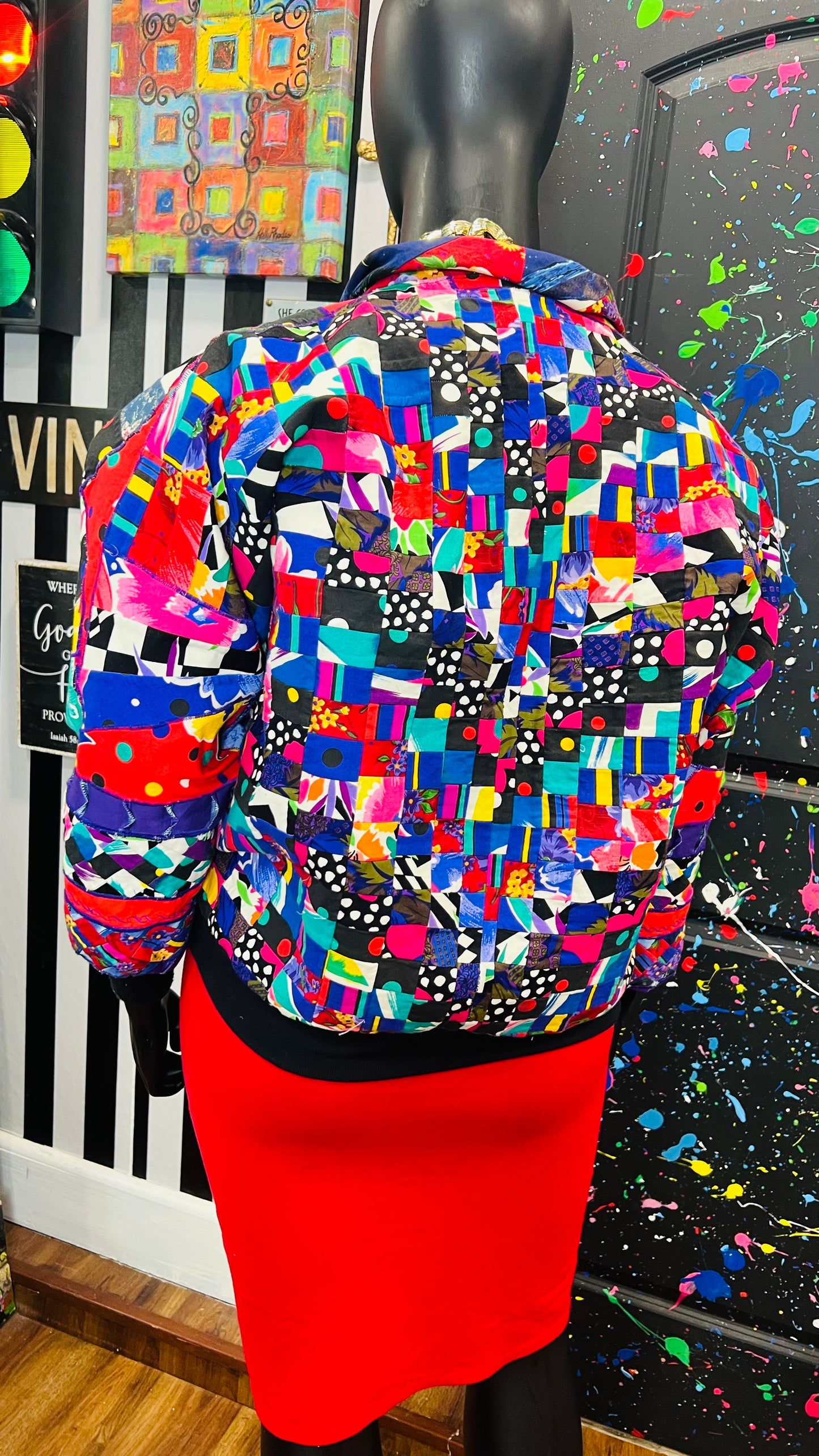 Vintage Cotton Patchwork Jacket