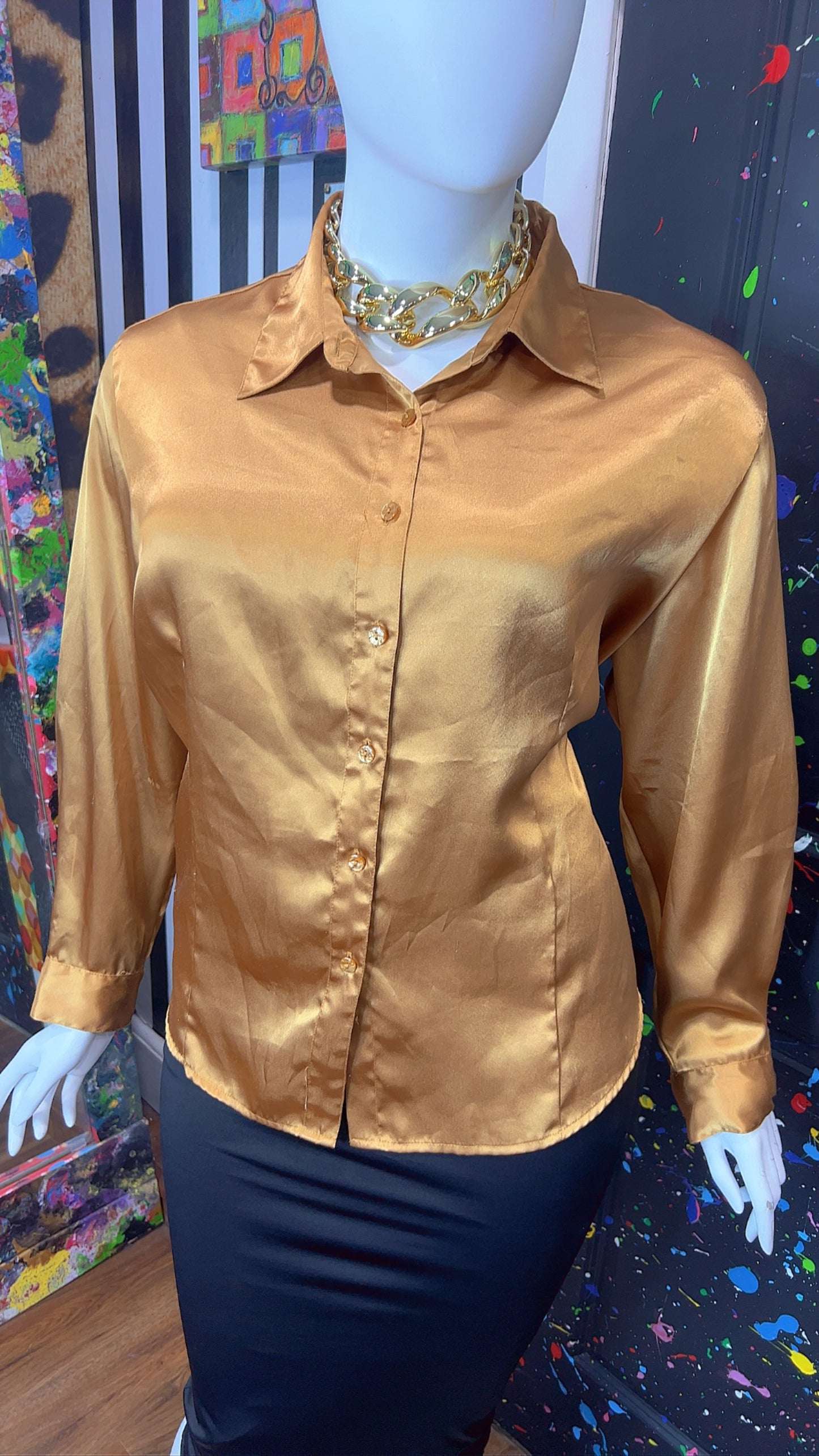 Vintage Gold Blouse (26W)