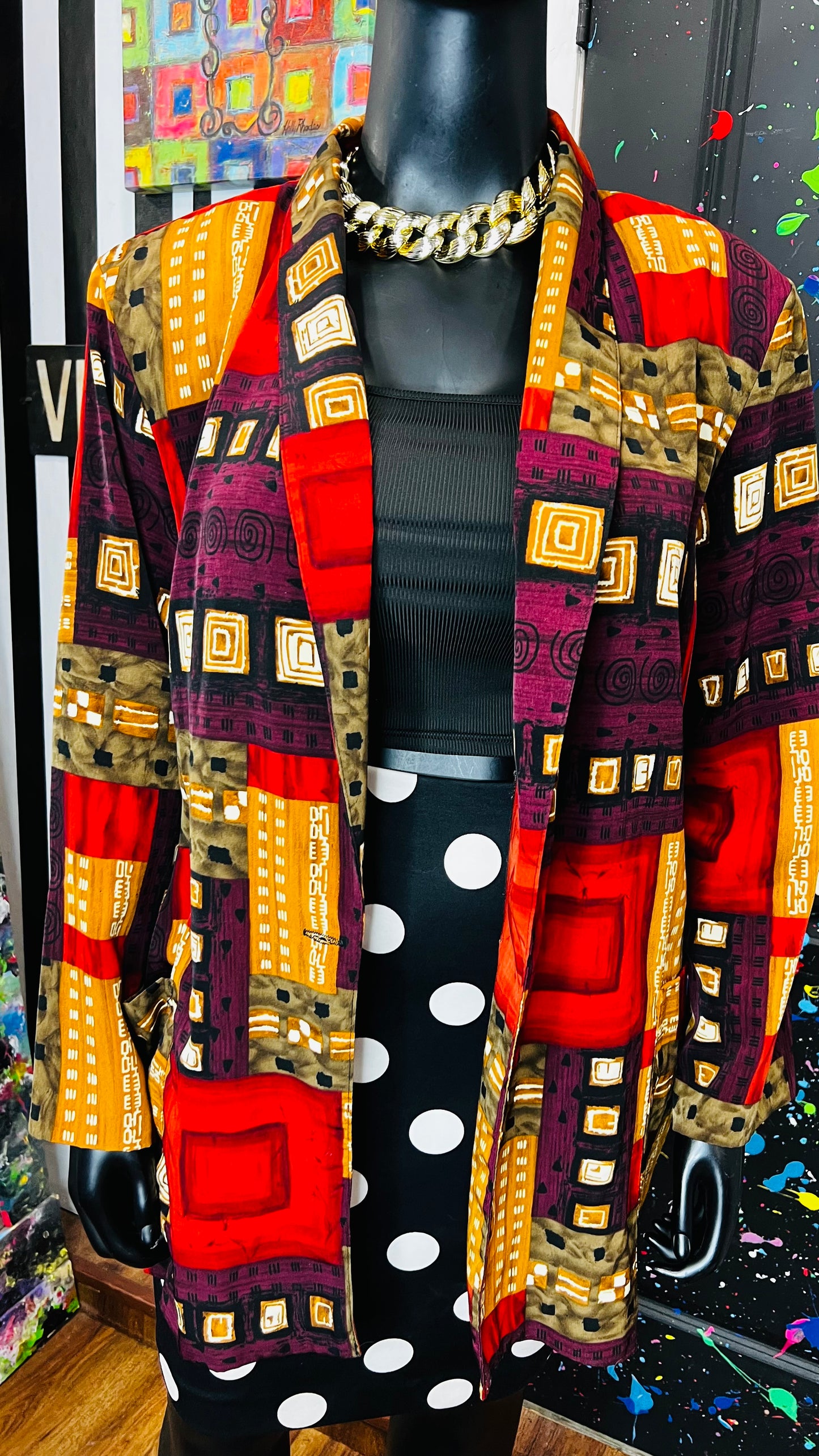 Vintage Abstract Blazer (24/26)