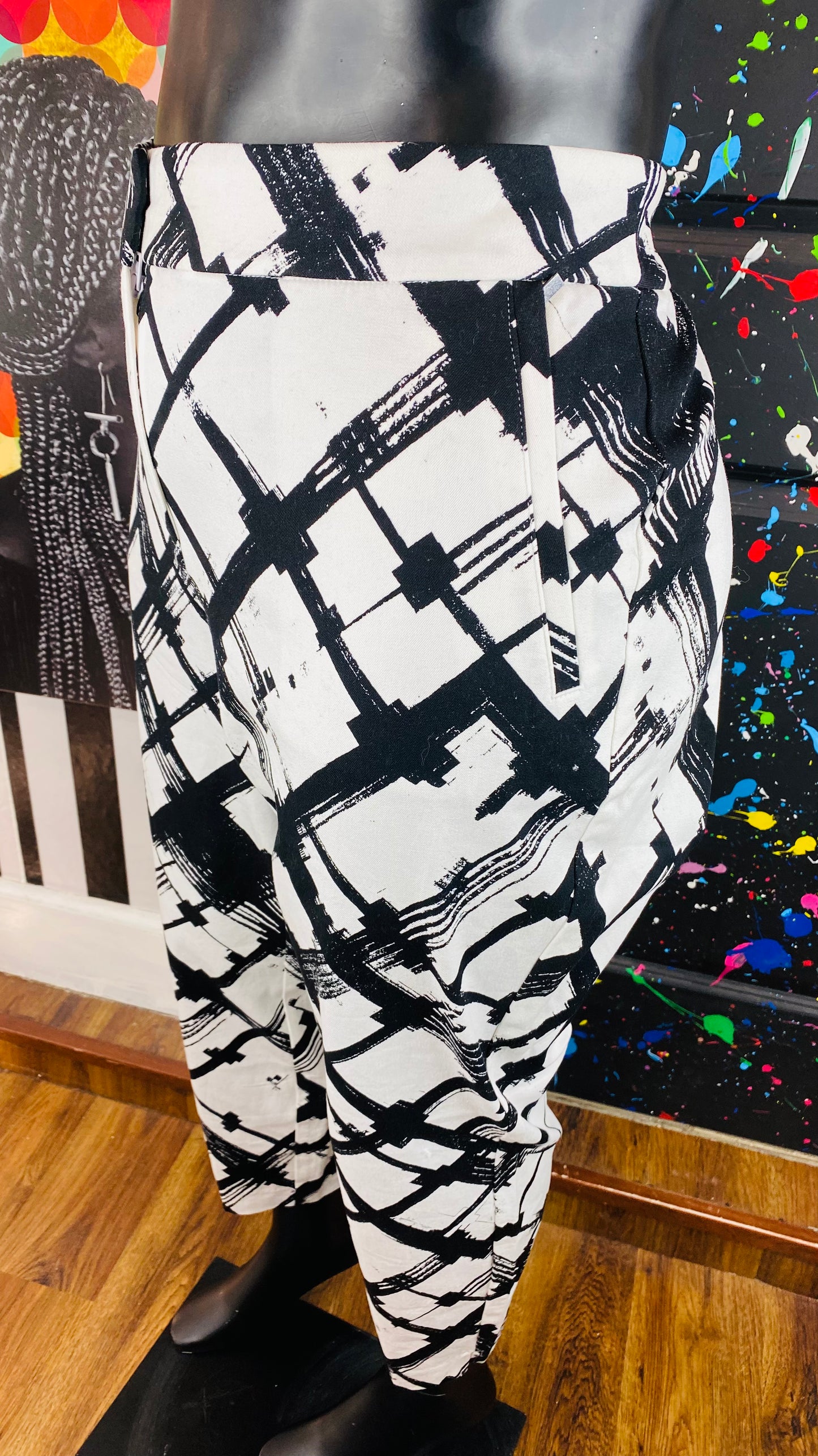 Lane Bryant B&W Stripped Pants