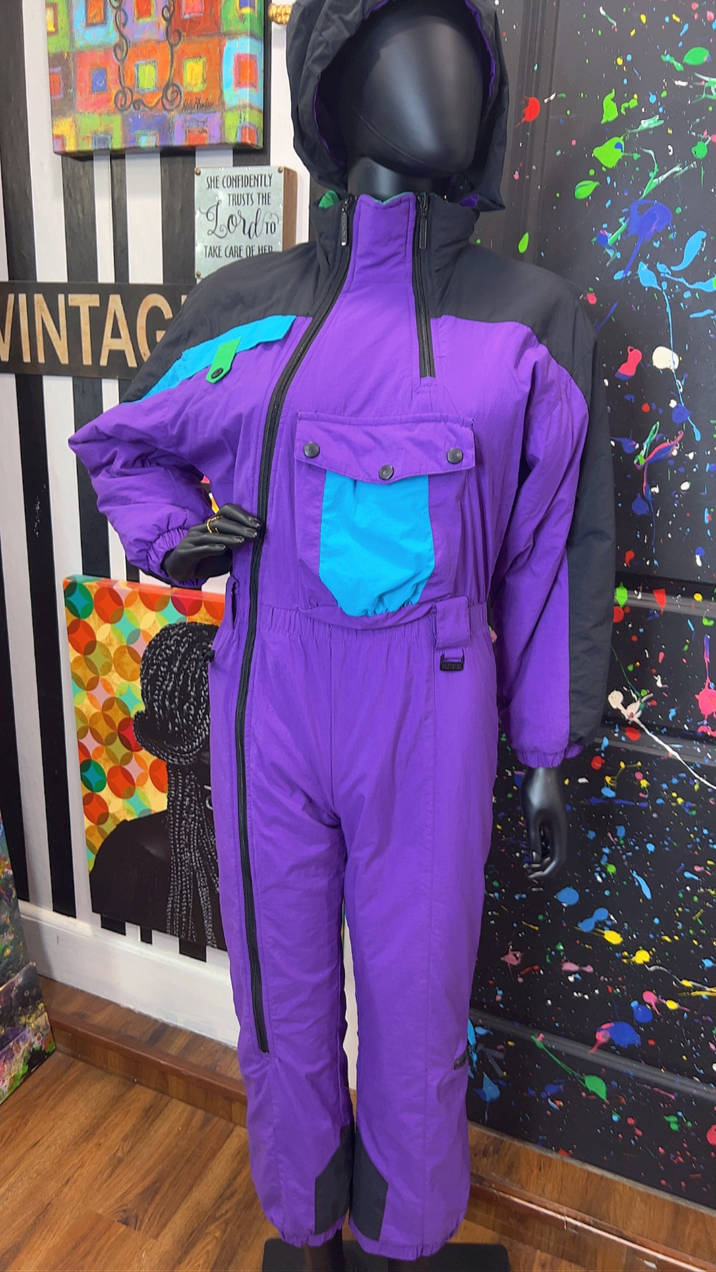 Vintage Ski Wear Purple Jumpsuit (12)