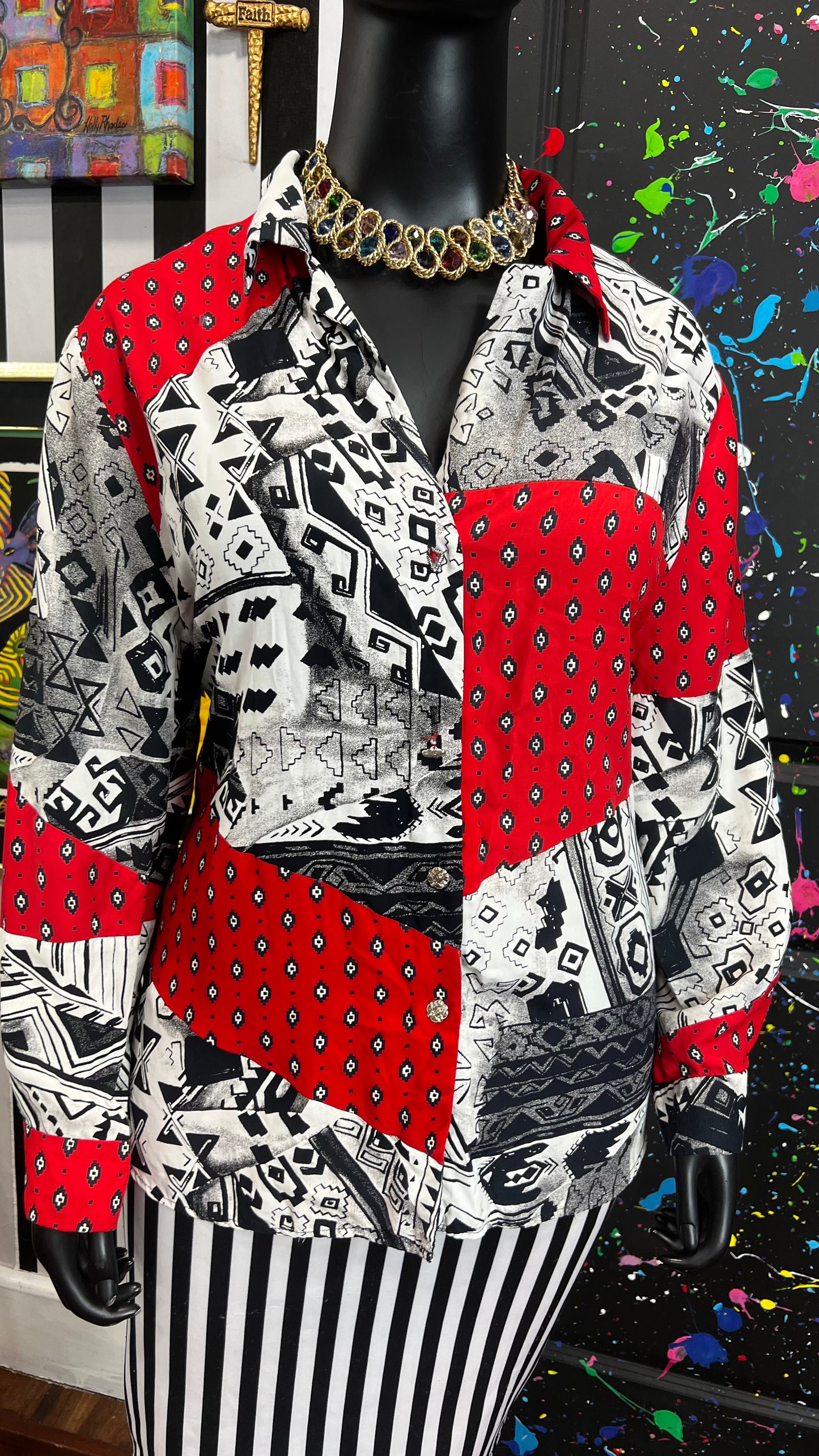Vintage A.C Sport Rayon Blouse (20)