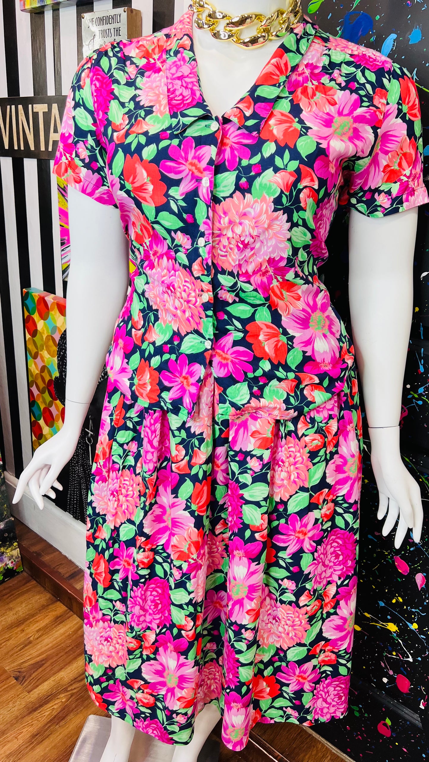 Vintage Floral Skirt Set (14)