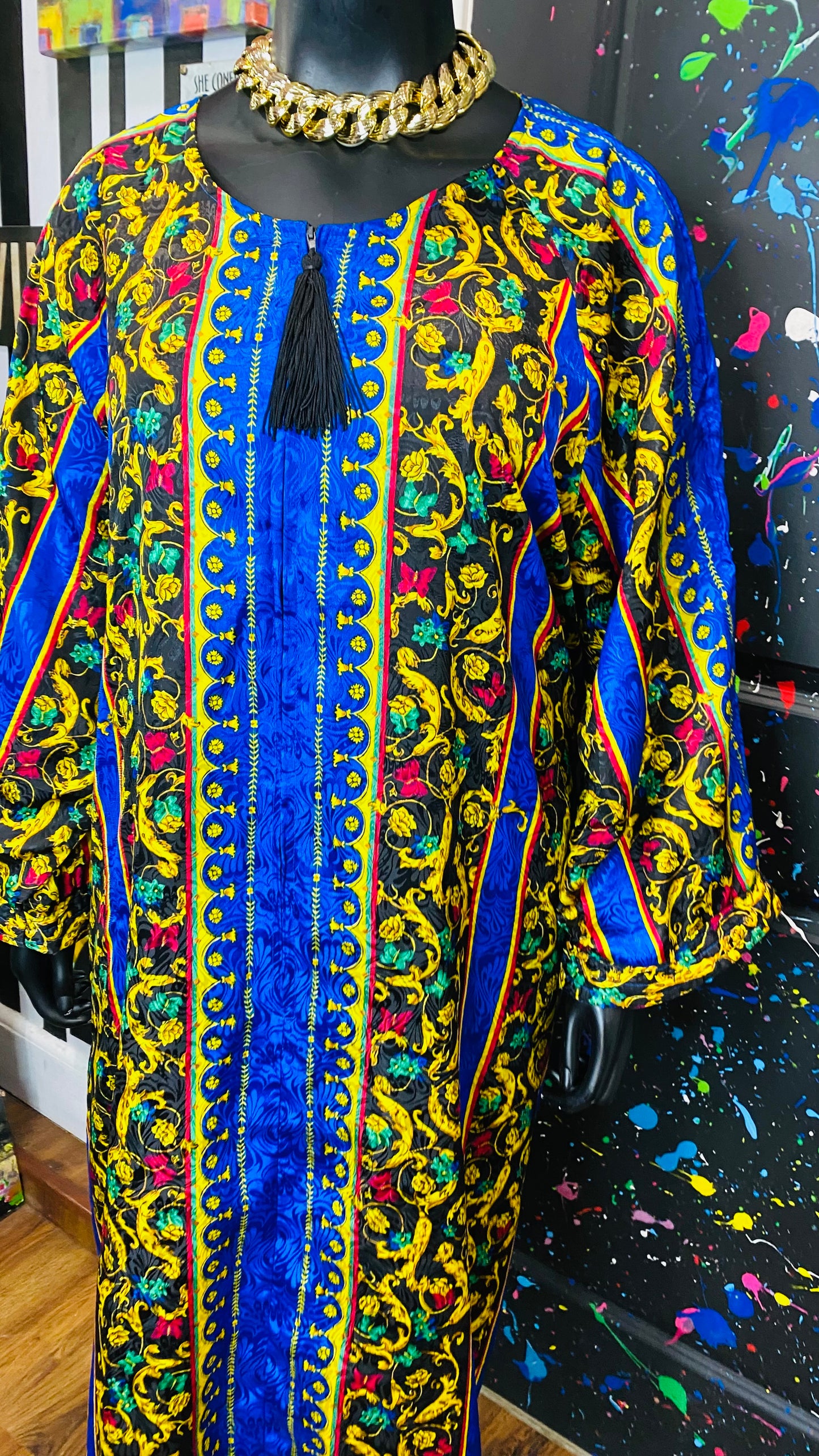 Vintage Tassle Zipper Gown (OS)