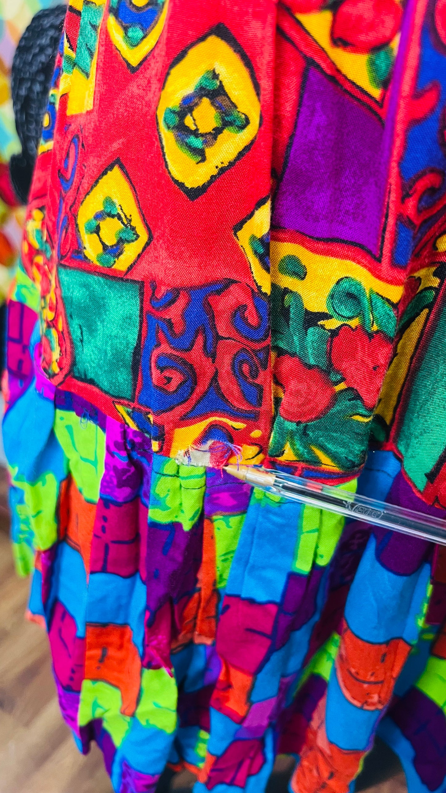 Vintage Mix Print Skirt (12/14)