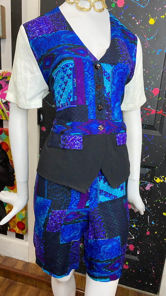 Vintage Abstract 90’s Shorts Set (12)