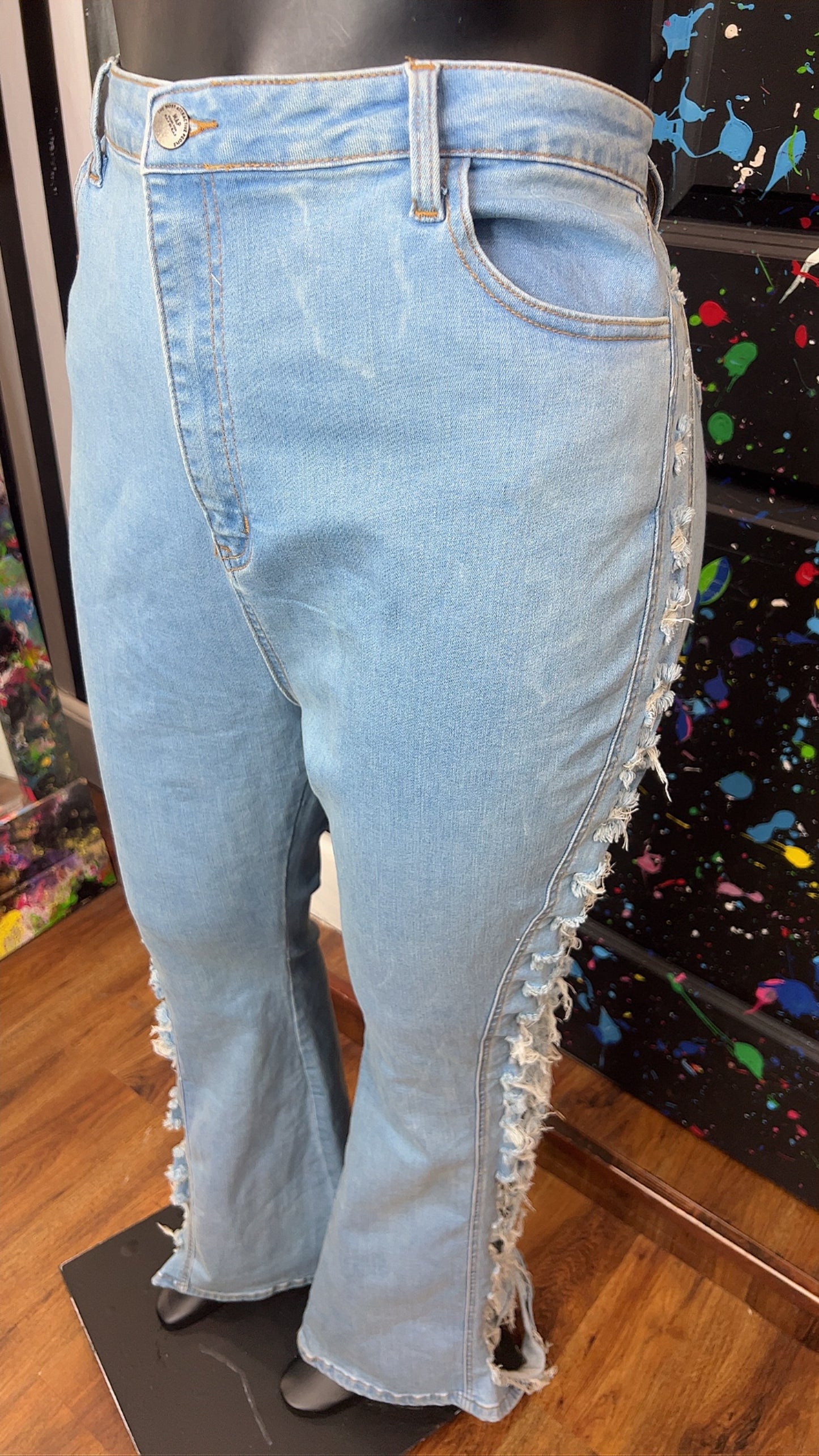 Distressed Jeans w/ Flare Legs (20)