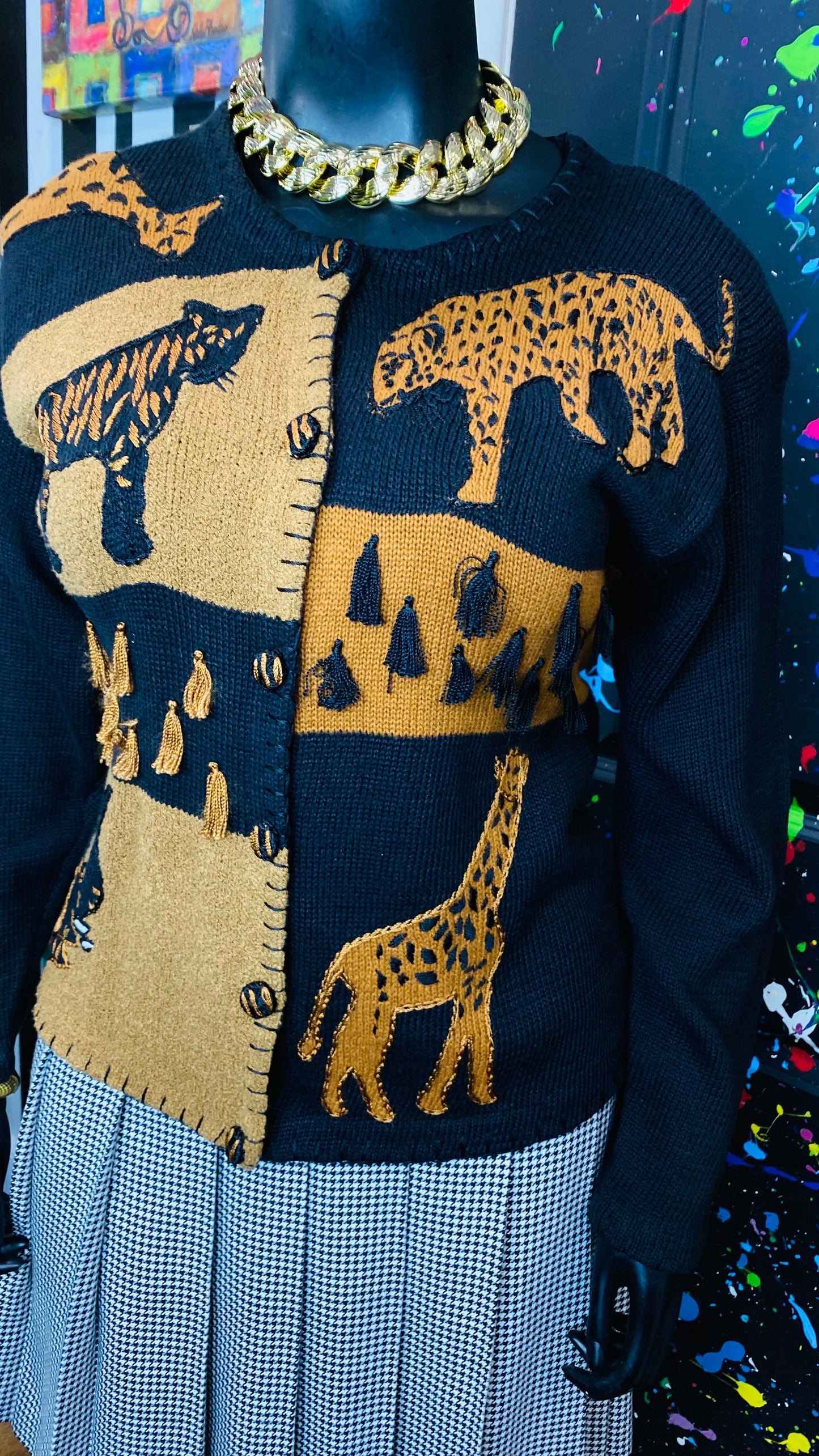 Vintage Safari Button Down Sweater (14/16)