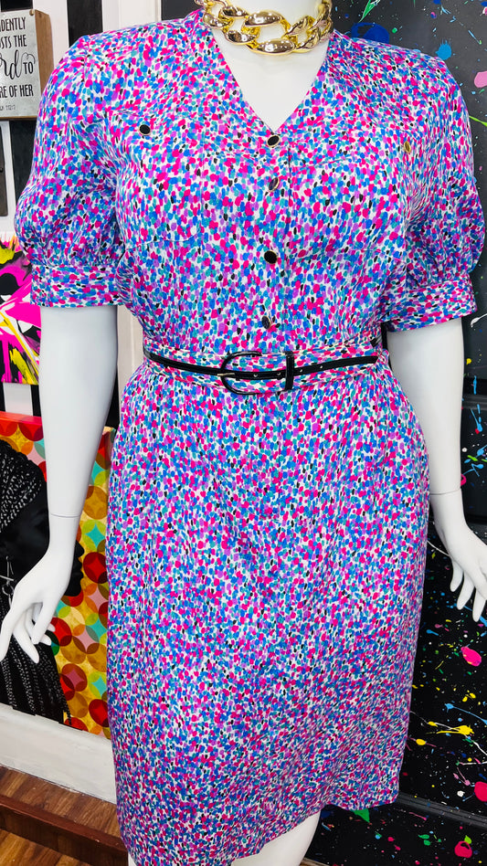 Vintage Belted Dress w/ Pockets (16)