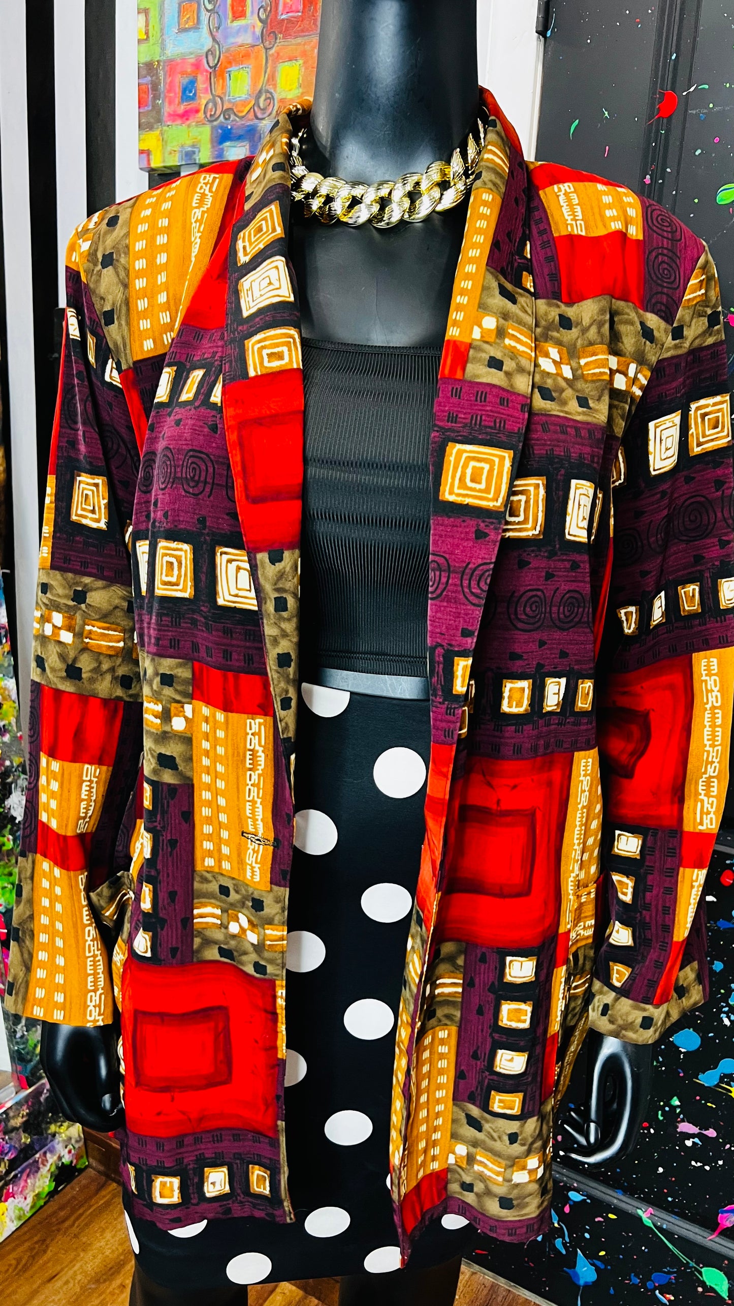 Vintage Abstract Blazer (24/26)